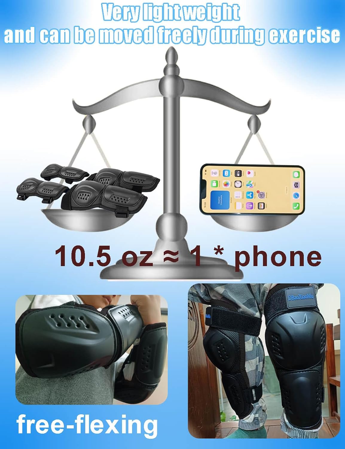 Kids Knee Shin Guard with Elbow Pads for Cycling Motorcycle ATV, Outdoor Sports Protective Gear Suitable for Motocross Skateboarding Skating e-Bike Dirt Bike