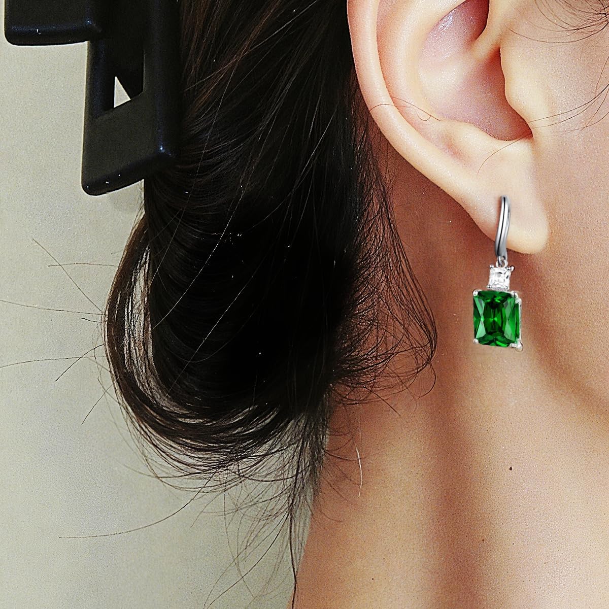 Sterling Silver Birthstone Earring For Woman -Dangle Earrings Jewelry Birthday Gifts for Women,Girlfriend,Wife,Mom - Graduation, Friendship,Birthday, Anniversary - Image 5