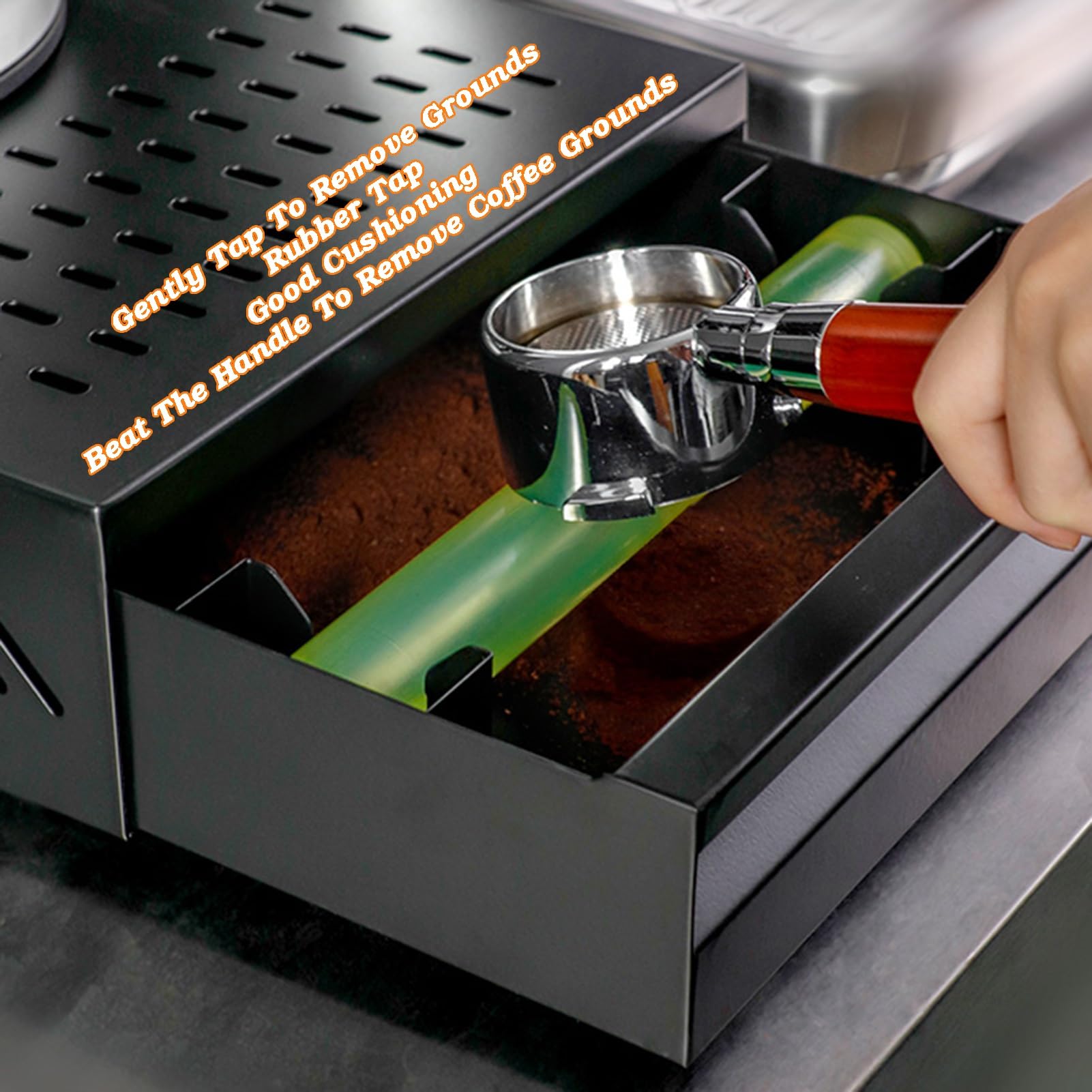 Pojemnik Na Kawę Espresso, Stalowy, Wysuwany Pojemnik Na Kawę Espresso, Do Kawiarni I Biura(Black)