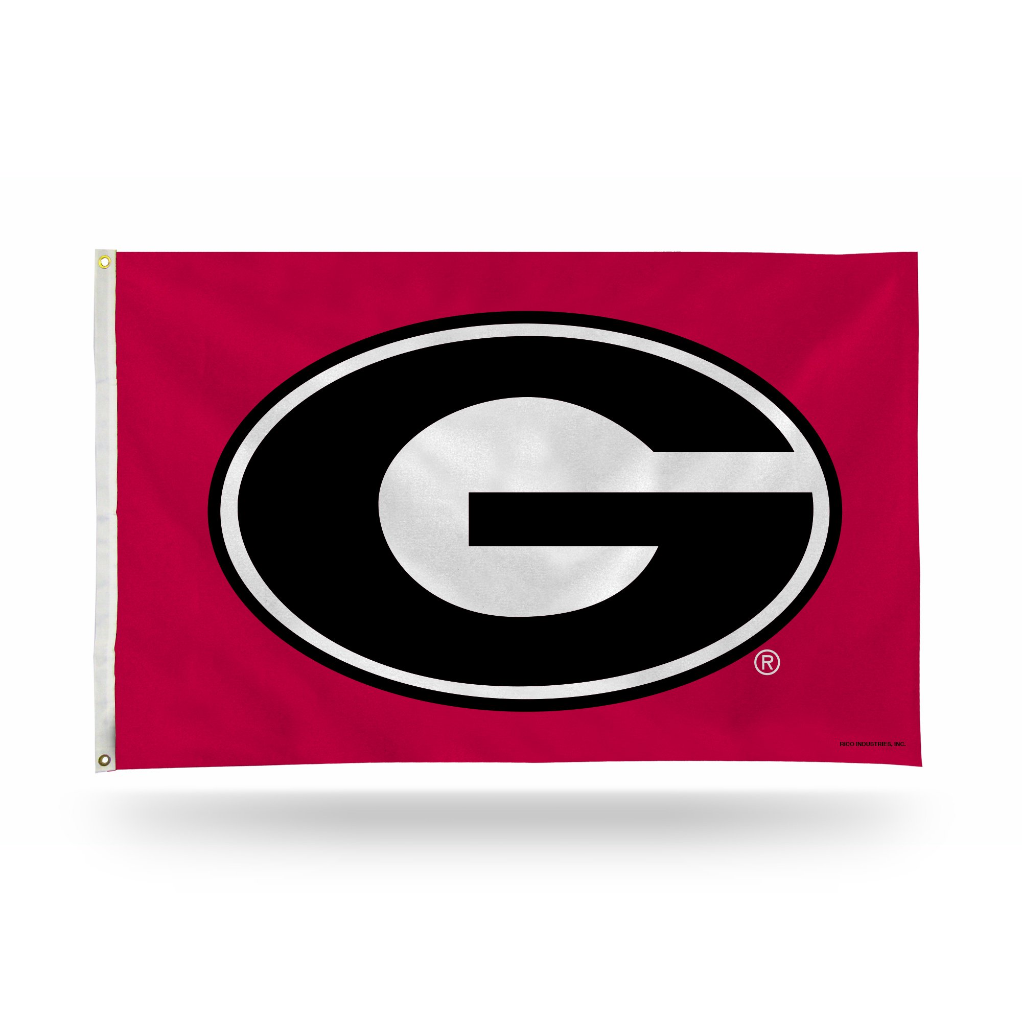 Rico Industries NCAA 3-Foot by 5-Foot Single Sided Banner Flag with Grommets, Georgia Bulldogs - Oval G — image 1