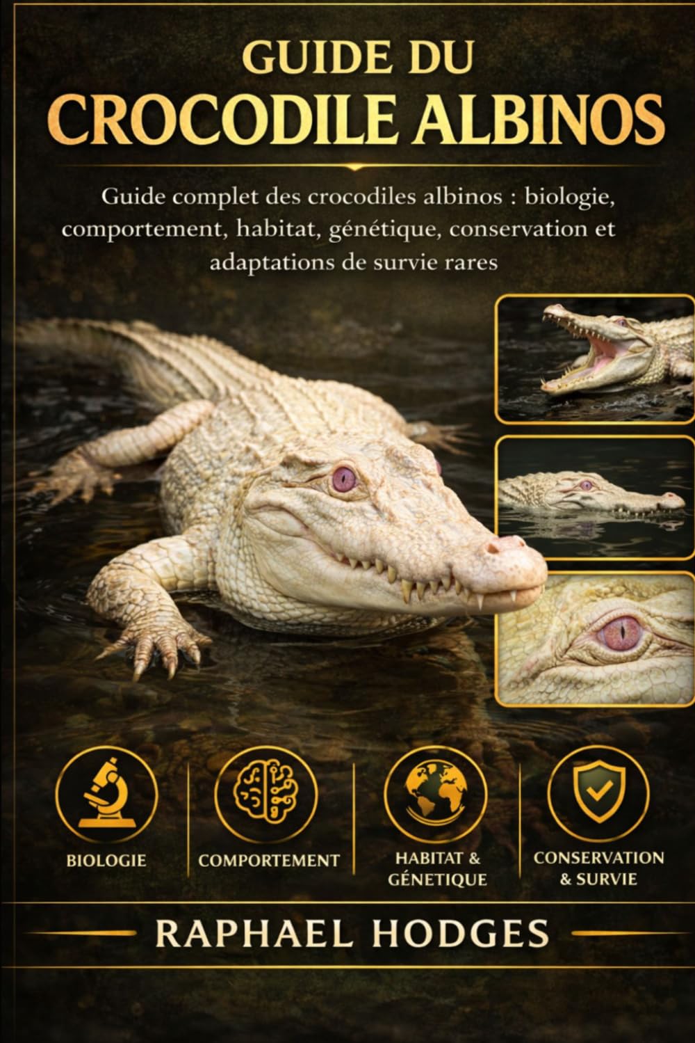 GUIDE DU CROCODILE ALBINOS: Guide complet des crocodiles albinos : biologie, comportement, habitat, génétique, conservation et adaptations de survie rares