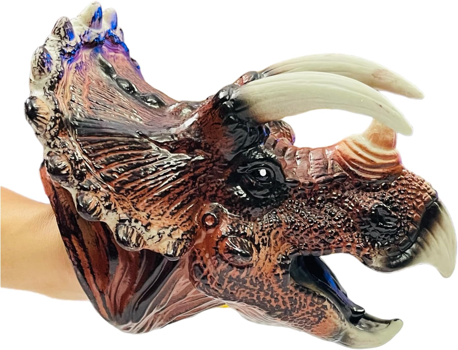 Moira Animal Dinosaur Rubber Hand Glove Puppet Doll Kids Childrens Toys (Triceratops)