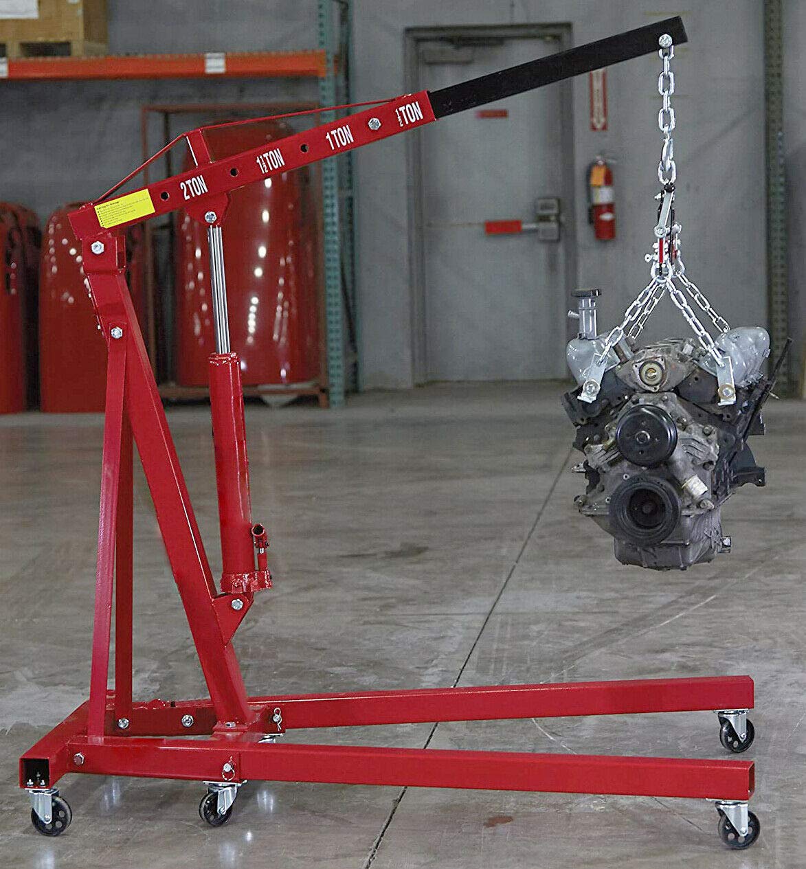 GRUA PARA LEVANTAR CARGAS HASTA 2 TONELADAS 2000kg Grua DE taller para elevación de cargas Elevar motores Brazo elevación