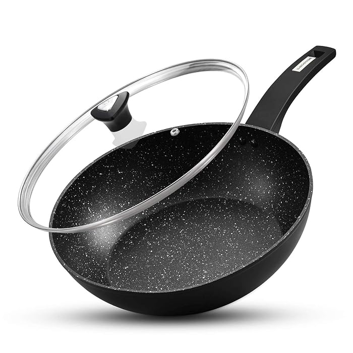 Buy KOCH SYSTEME CS Frying Pan 12” Stir Fry Pans with Lids, Nonstick