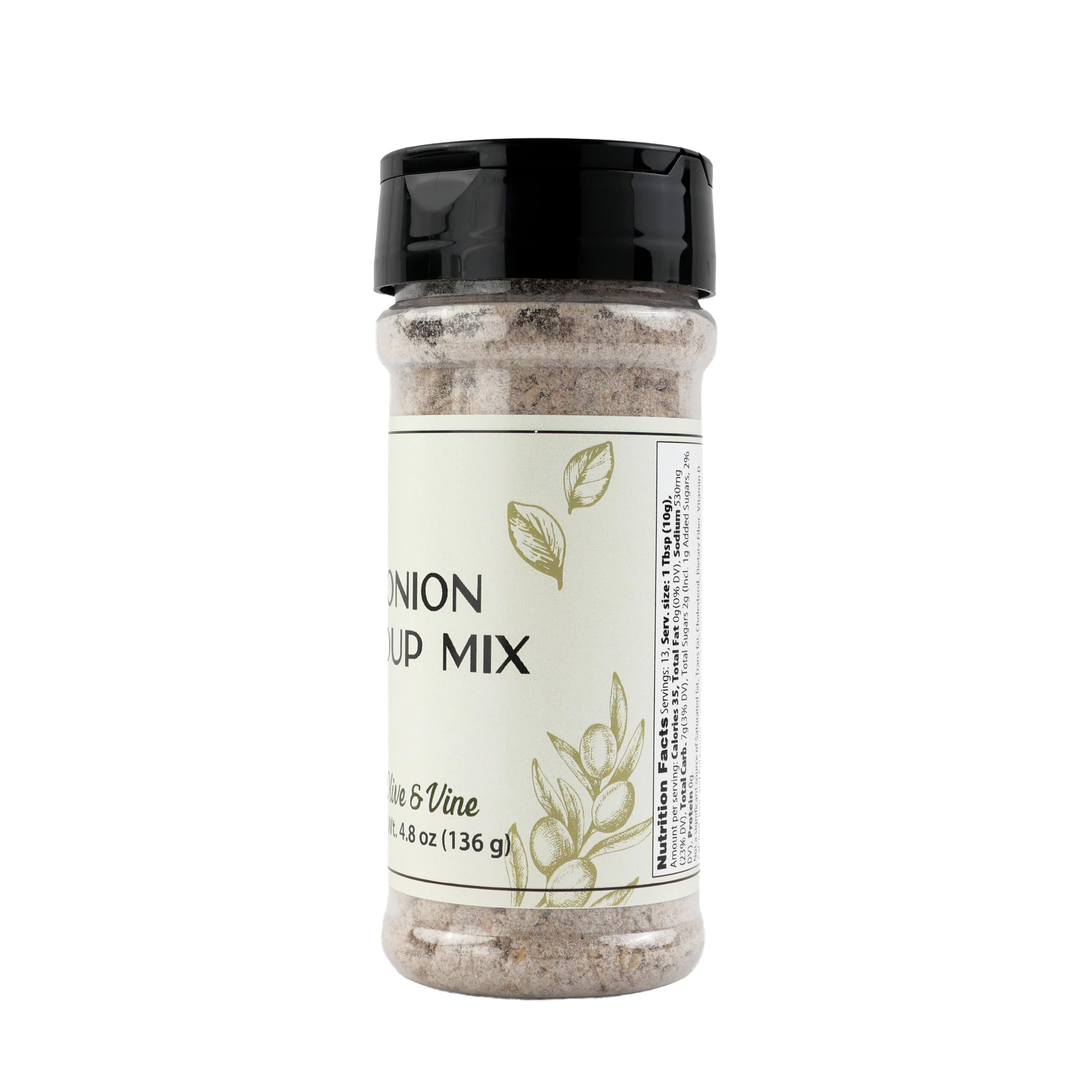Olive & Vine Onion Soup Mix, Savory Flavor, For Soups & Dips, Rich Tradition, Authentic Taste, For Global Recipes (4.8 Ounce)