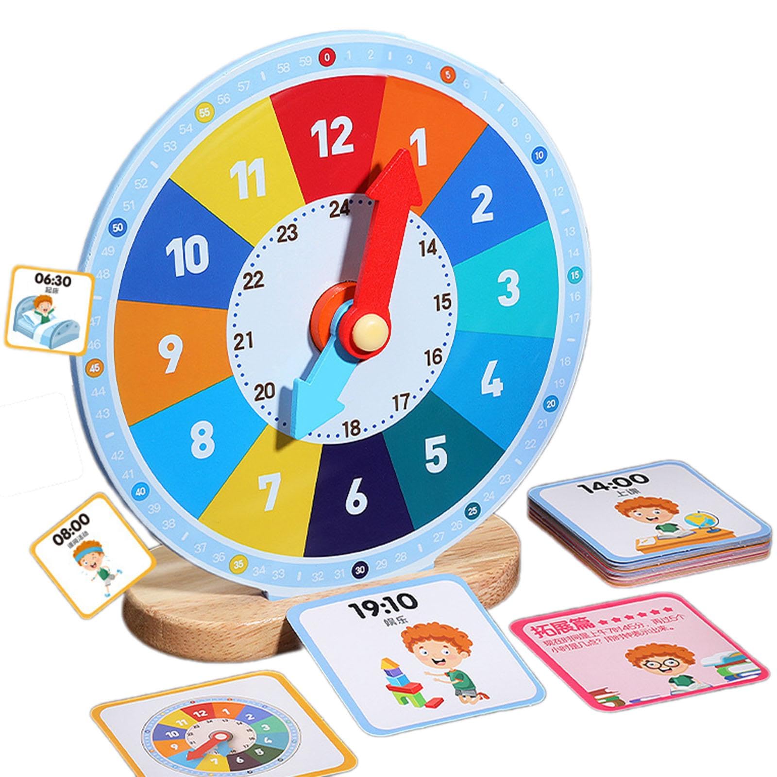 Montessori Lernuhr Für Kinder - Uhrzeit Lernen Spielzeug 10x10cm