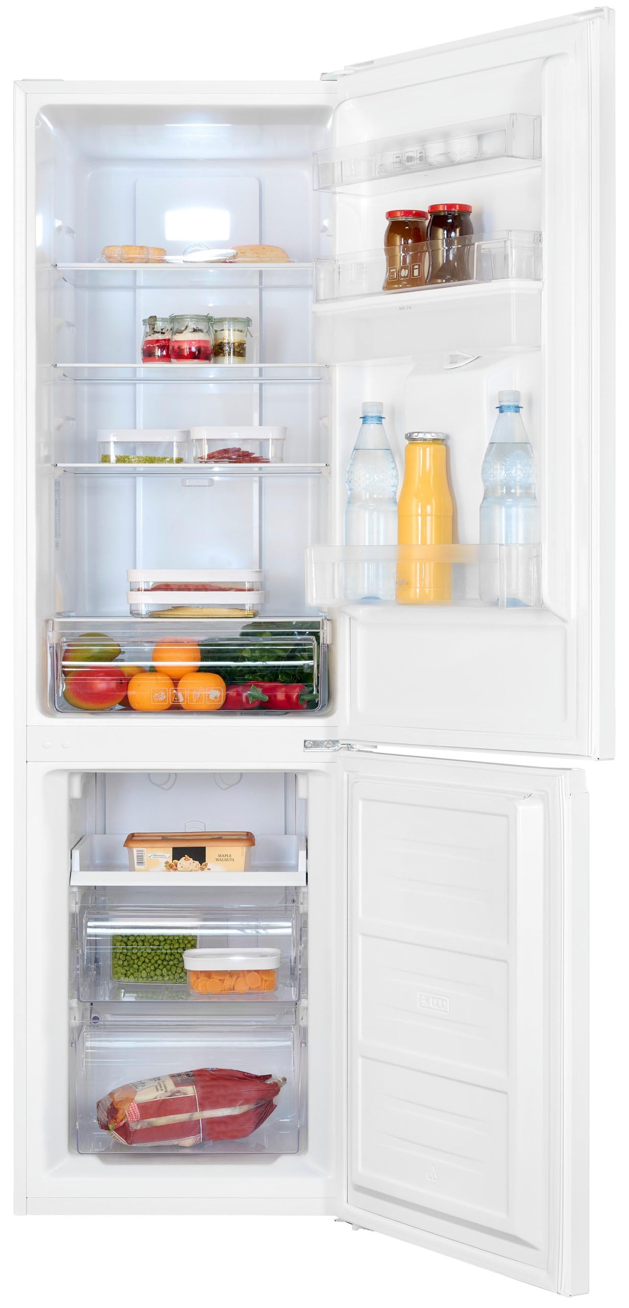 Exquisit® Frigorífico Combi 251L, Color Blanco, Clase C, No-Frost, Dispensador de Agua, Puerta Reversible, Alarma de Puerta Abierta, Medidas (180,5 x 54,0 x 60,0 cm)
