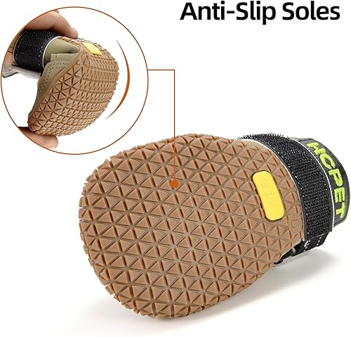 Miniatura 6 de Hcpet Botas transpirables para perros para pavimento caliente, resistentes al calor con correas reflectantes, protectores de patas para cachorros al