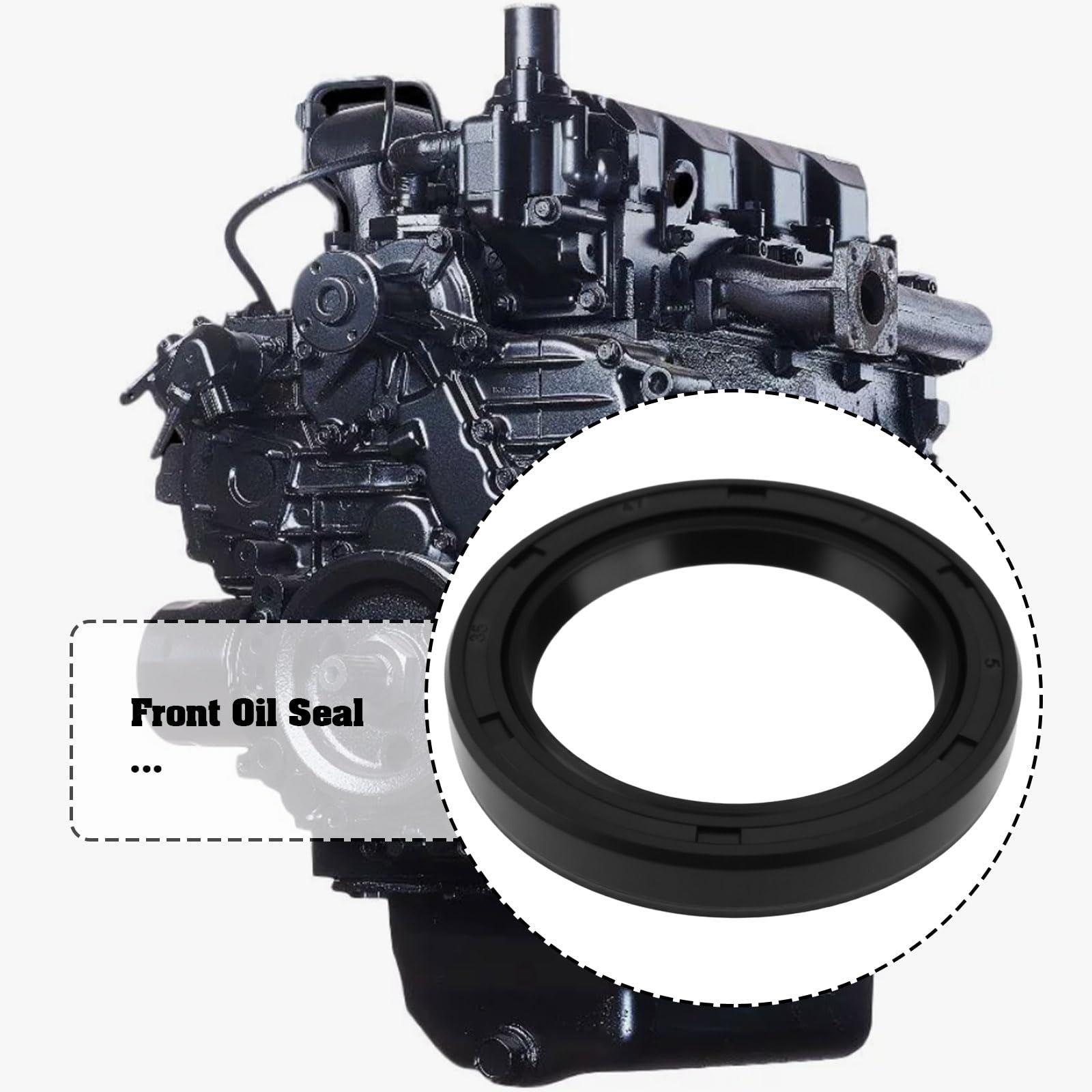 Lot de 2 joints d'huile avant 35 x 47 x 7 compatibles avec moteurs Kubota D722 D902 compatibles avec Bobcat 6670358, 15877-04140