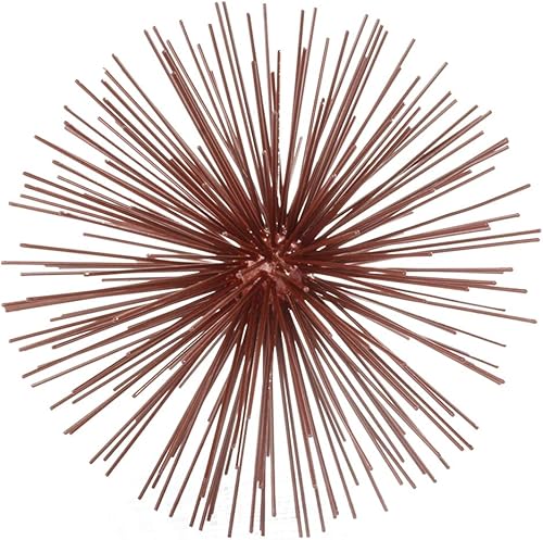 Vista 2 de HomeRoots Esfera roja con púas grandes de 10" X 10" X 10