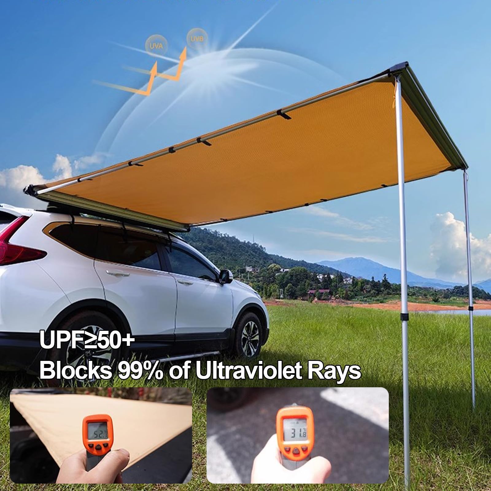 Amazon.co.jp: 車用オーニング カーサイドタープ アウトドア カー