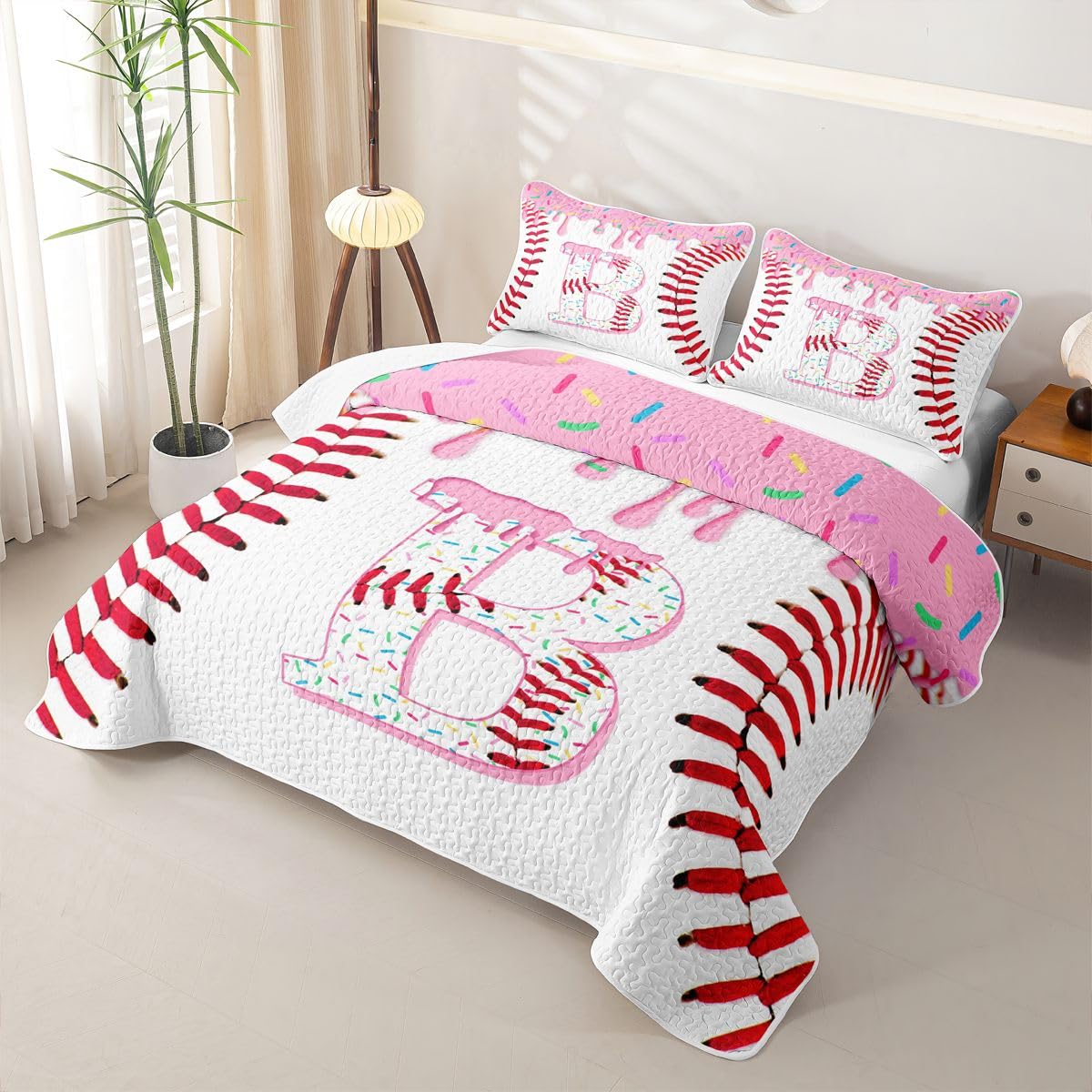 Homewish Baseball EIS Bettüberwurf Tagesdecke 240x260cm