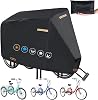 Tricycle Cover for Adults, Heavy Duty 420D Waterproof Outdoor, UV-Resistant Dustproof Universal Bicycle Cover With Waterproof Strips, 3 Nylon Lock Holes, 4 Reflective Strips