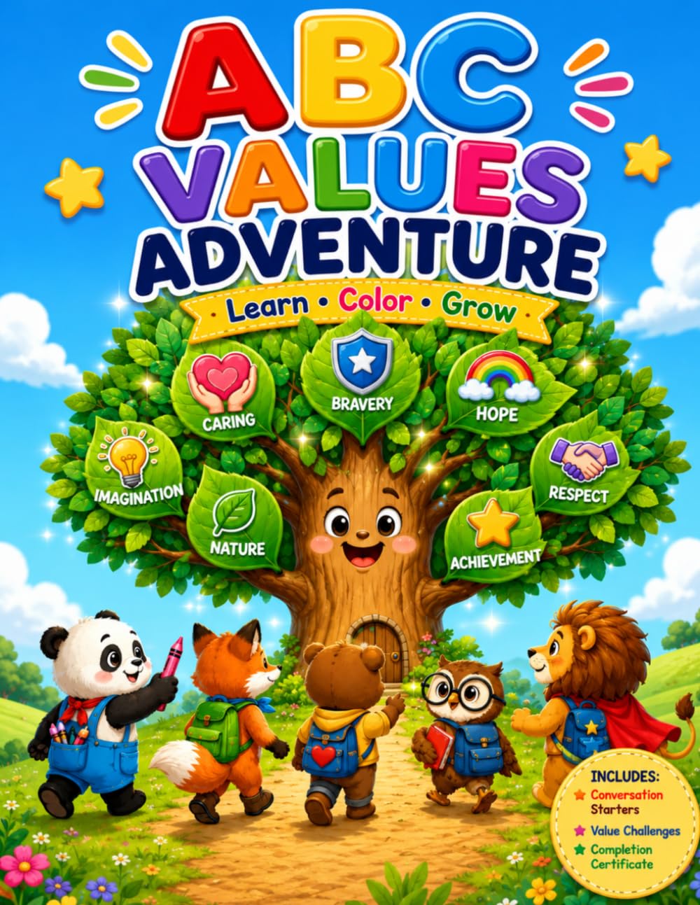 ABC Values Adventure: A book that helps parents teach values and offers meaningful conversation starters for parents and children.