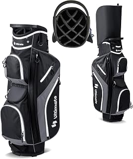 GYMAX ゴルフバッグ キャディバッグ 軽量 2kg 14分割 8.5型 47インチ対応 | フード&複数のポケット付き 大容量収納 持ち運びラクラク シンプル 新登場 ゴルフ体験の向上 メンズ レディース