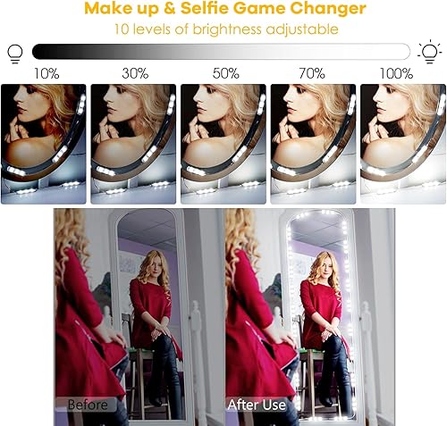 Miniatura 3 de Luces de tocador para espejo, tira de luz LED de maquillaje con 3 modos de iluminación de temperatura de color y espejo de tocador de baño, ultra