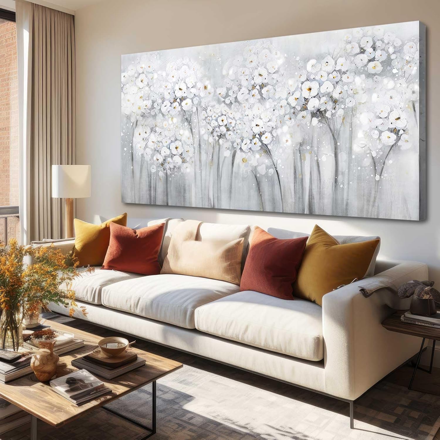 Amazon.com: Wall Decor for Living Room Landscape Artwork Blossom Oil ...