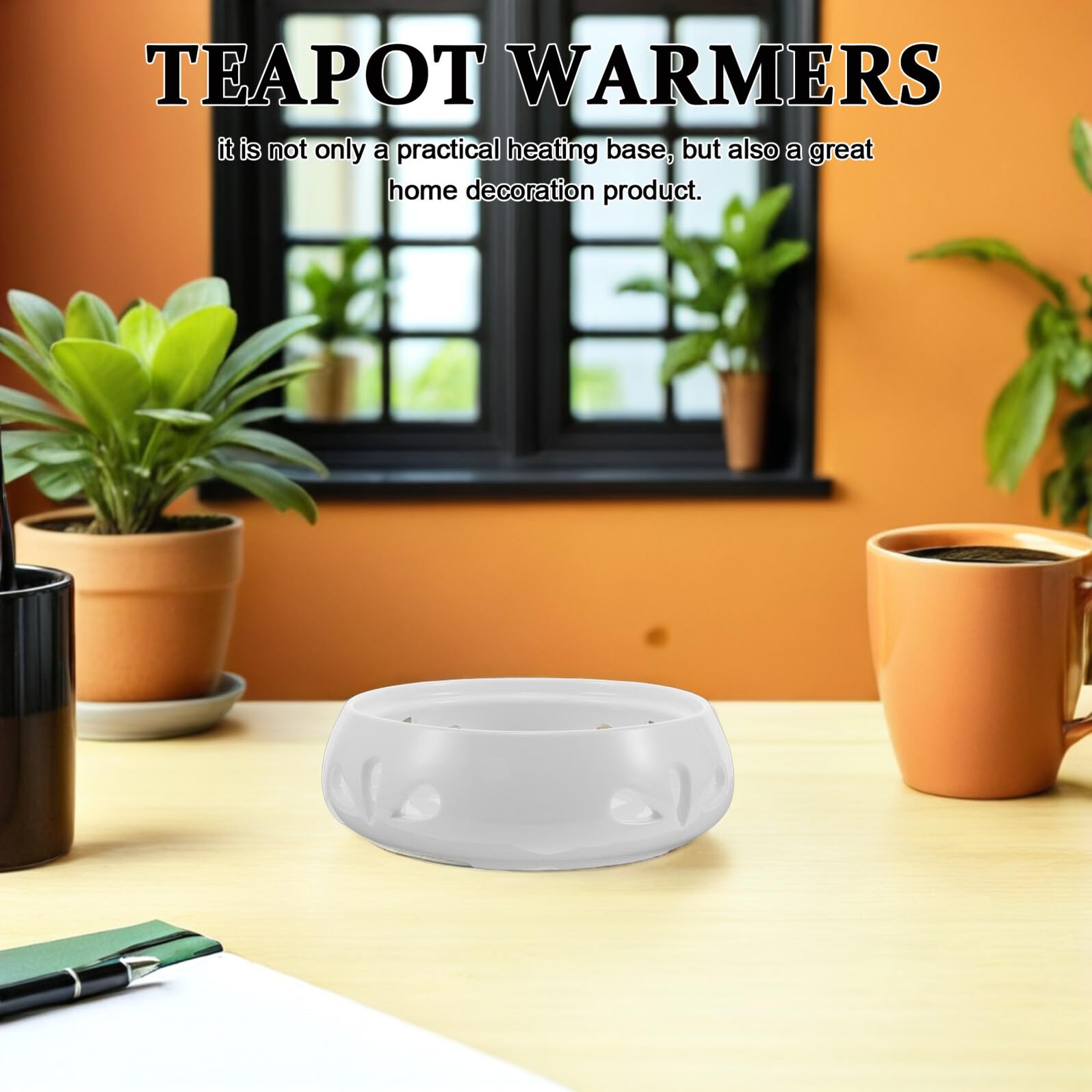 VALICLUD Ceramiczny Podgrzewacz Do Czajników z Porcelanową Podstawą Mały Stojak Świeczki Typu Tealight Do Filiżanek i Małych Garnków z Mlekiem Łatwy Czyszczeniu i Dekoracyjny