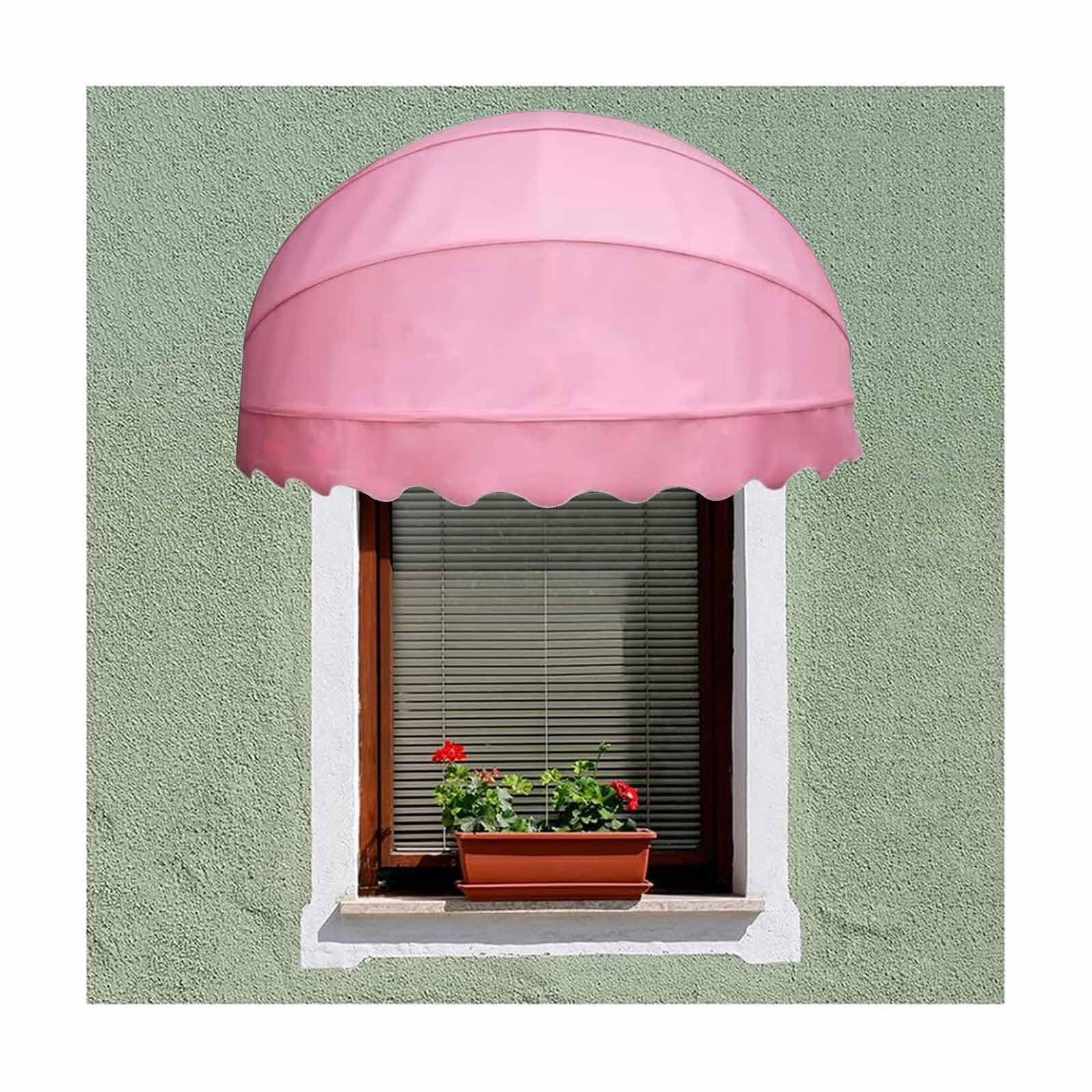 GJZQDKX Canvas Door Canopy Collapsible Hemispherical Arc Awning UV & Water Resistant Sun Shade Shelter Foldable Design for Balcony and Deck 23.62in Diameter