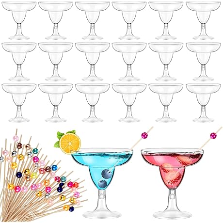 Baderke Mini Margarita Glasses ~ Martini Affair ~ 90-Piece Party Pack