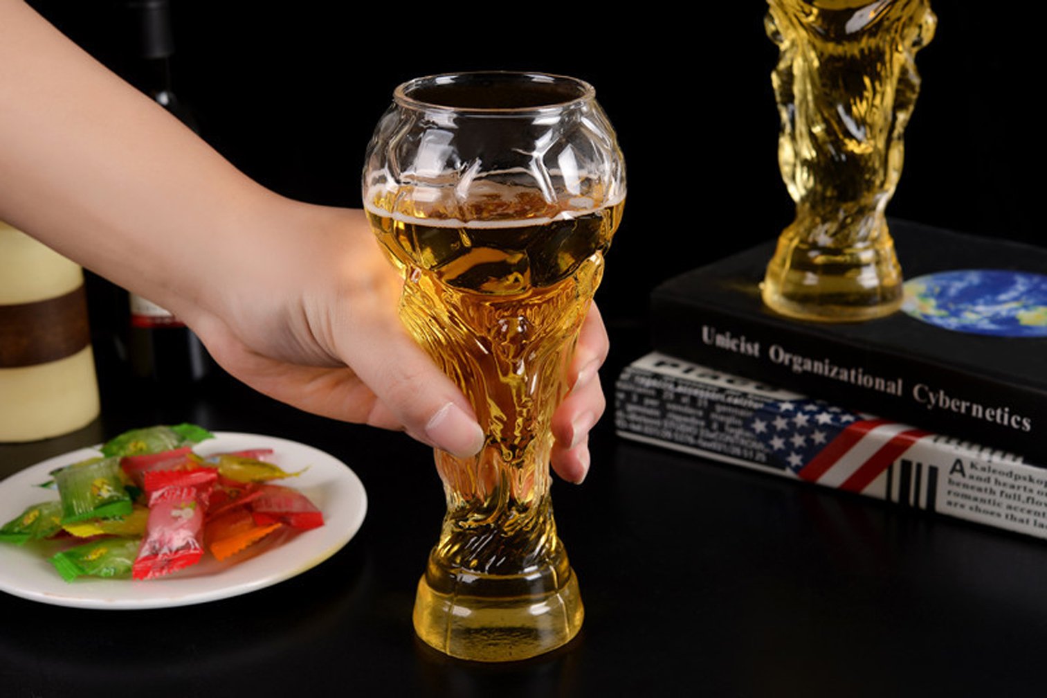 Taza De Cerveza 2X Taza De Cristal Vasos De Vino Personalizados Cerveza Steins Copa Del Mundo Copa De Titanio En Forma Mejor, Regalo Para Tu Aficionado Al Fútbol Tu Novio, Esposo.,6Cups
