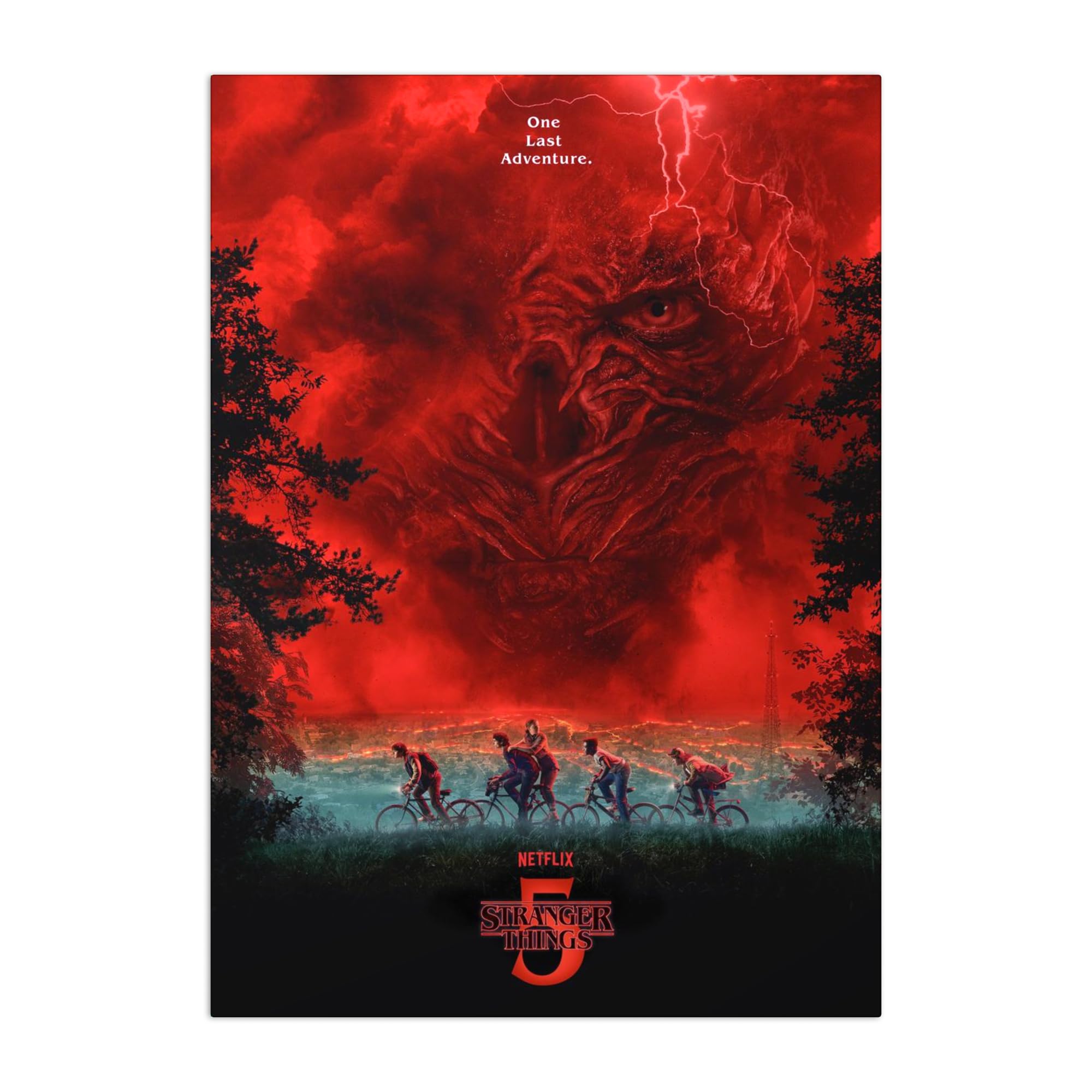 Displate Metallposter Stranger Things 5 Plakat - The last adventure - Wandbilder Spielzimmer Bilder Deko Schlafzimmer - Geschenk - Wanddeko Metall Poster 32 cm x 45 cm