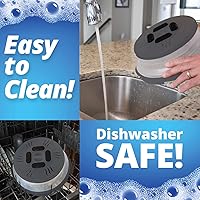 Vista 8 de Hover Cover Cubierta magnética plegable contra salpicaduras, tapa transparente de 10 pulgadas para alimentos, sin BPA, protector de placa ventilada