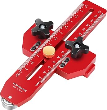 GOINGMAKE Thin Rip Jig Table Saw Jig Guide, Making Repetitive Narrow Thin Strip Cuts, Anti-Kick Back, Fits for 3/8" x 3/4" T and U Slot, for Table Saw Band Saw Router Table Woodworking Tools