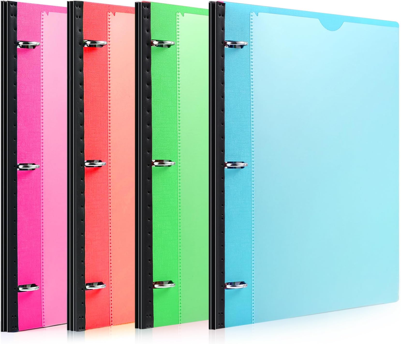 MAKHISTORY Telescoping 3 Ring Binder4PCS, Flexible Binder