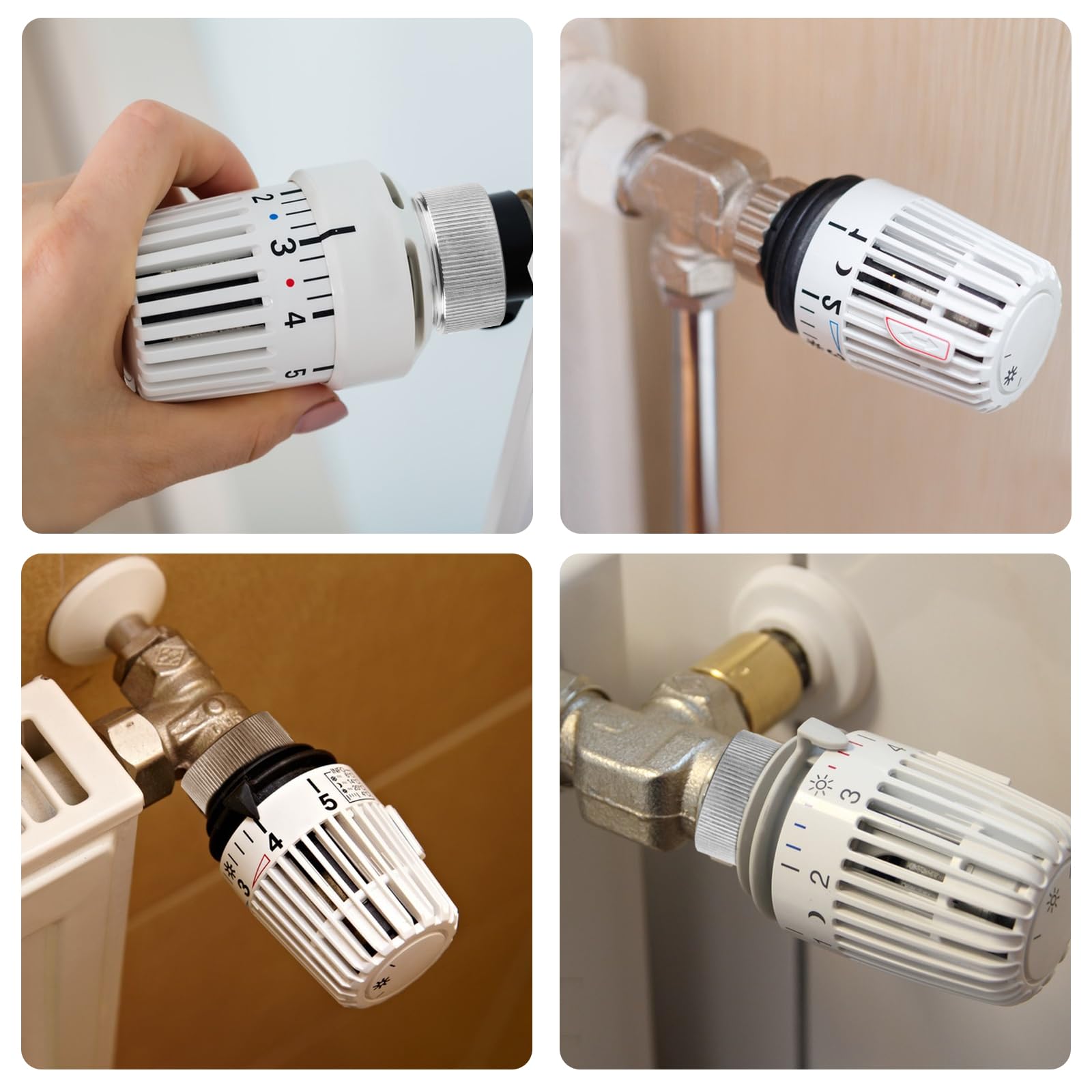 Sanivesk radiatorknop thermostatisch M30 wit kopen? CV aansluitmateriaal