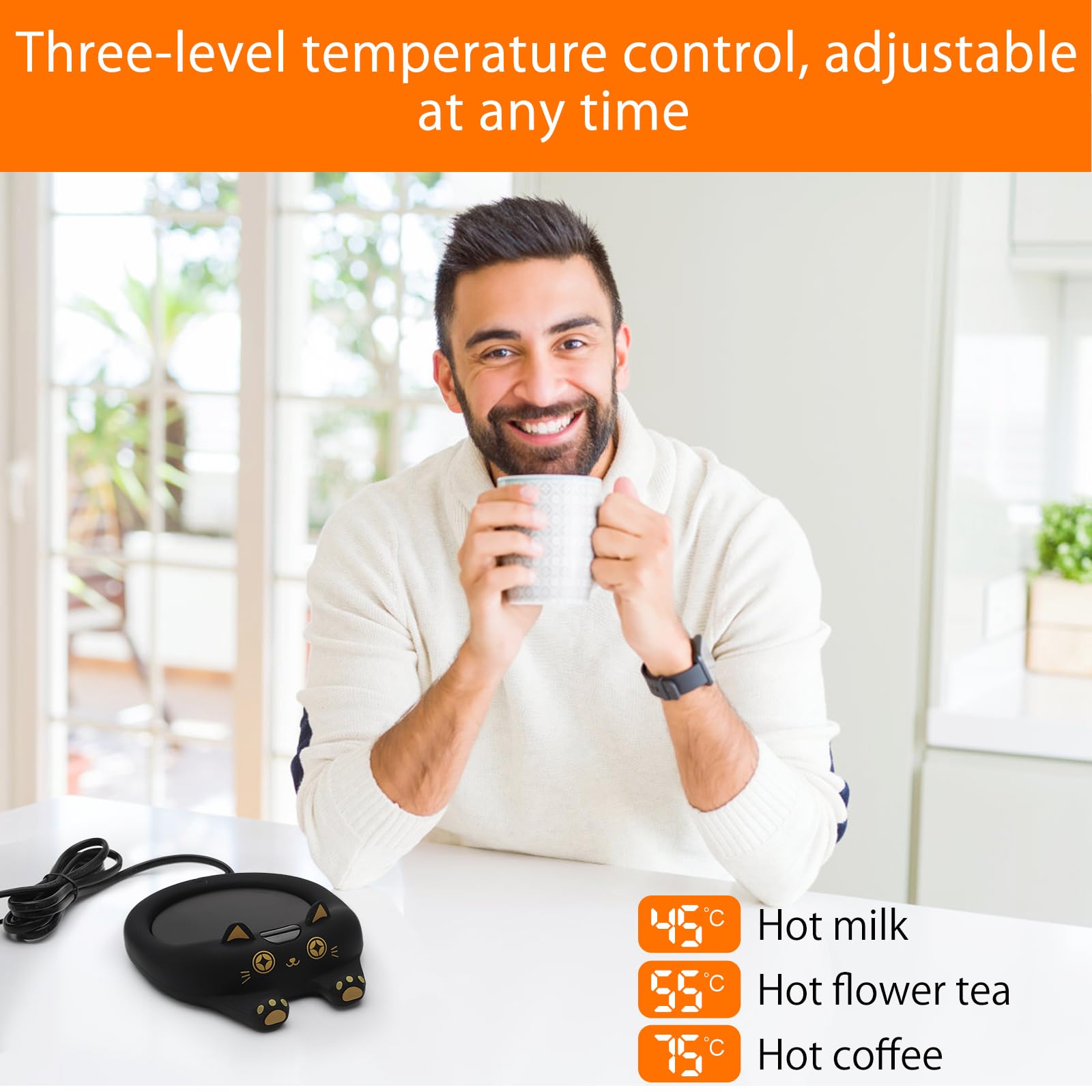 Riscaldatore elettrico per tazza e teiera - Regalo per casa e ufficio - gadget intelligente per caffè