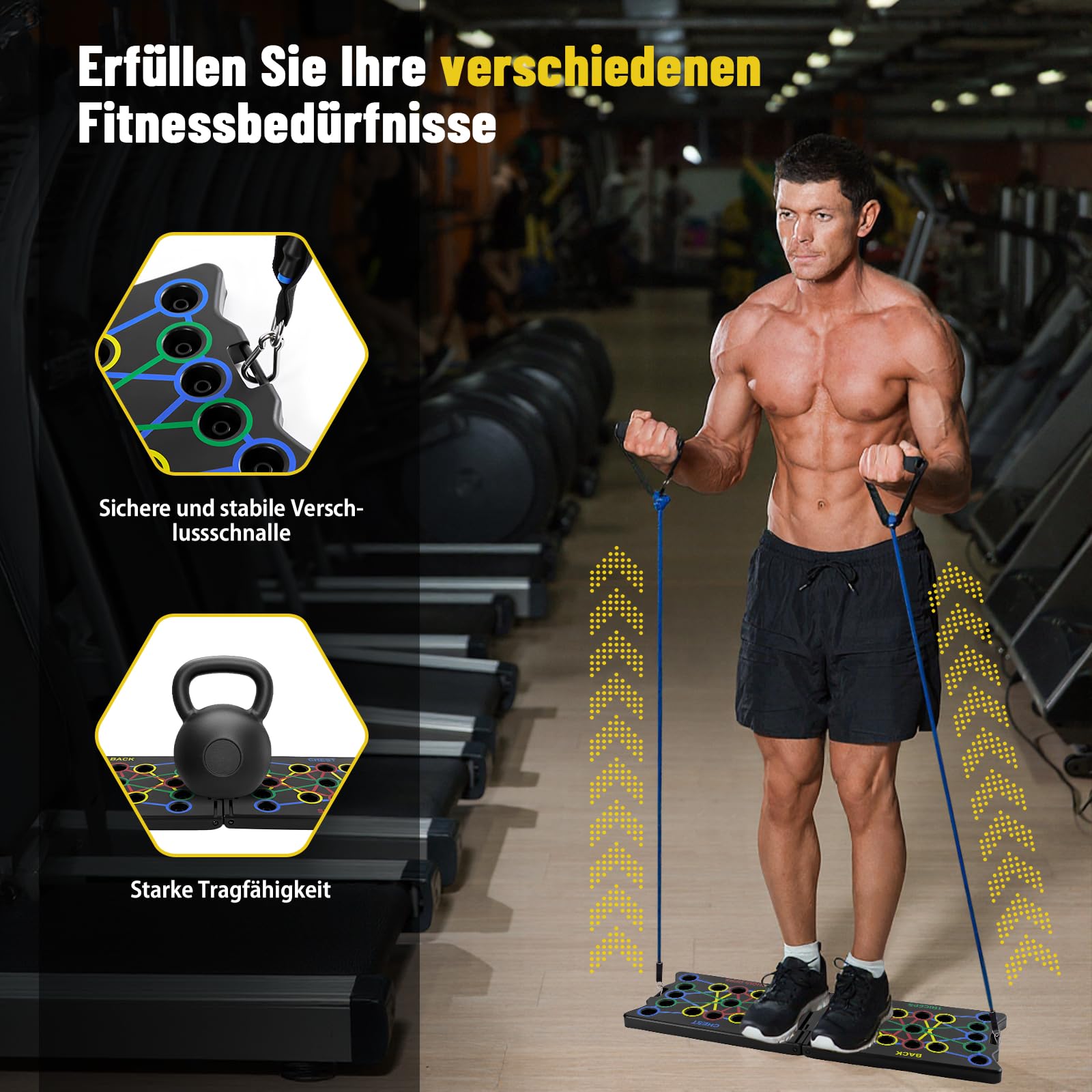 Arm Brust Training Zuhause Push-Up Liegestützbrett Produktbild-Vorschau 3