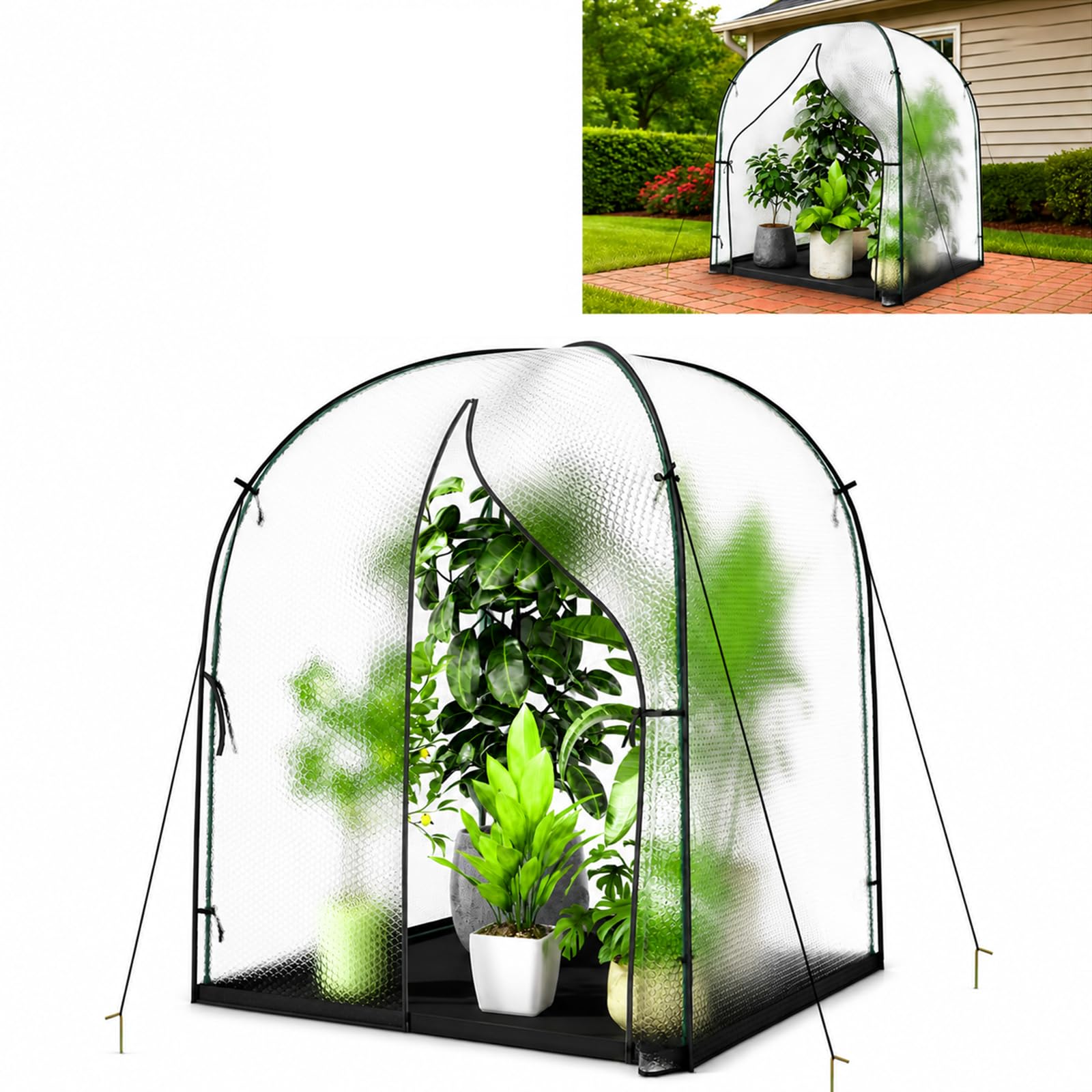 Amazon.com : DoCred Greenhouse for Outdoors, 59x59x75 Inch Mini
