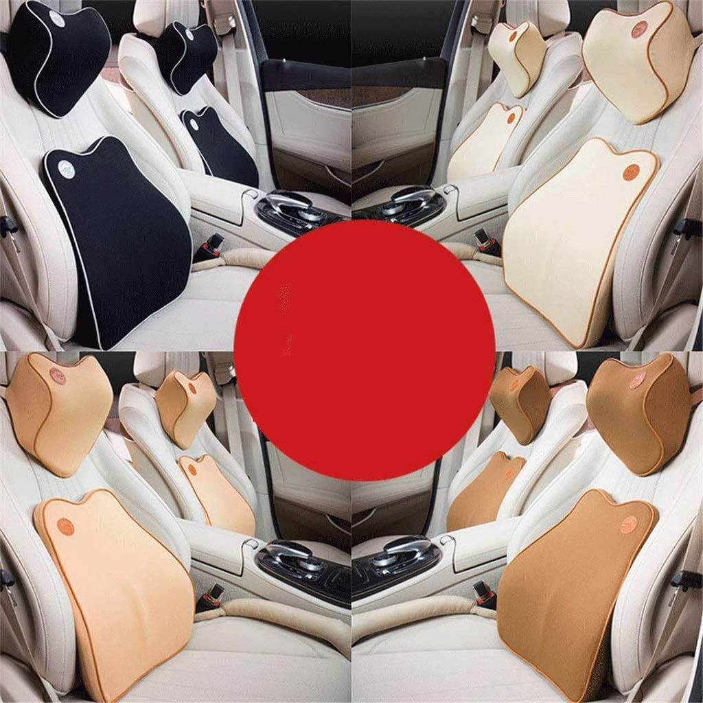 Lumbar Pillow Car Lumbar Support Lumbar Cushion Back Seat Belt Driver Car Memory Cotton Rely On Car Waist Pad(Black)