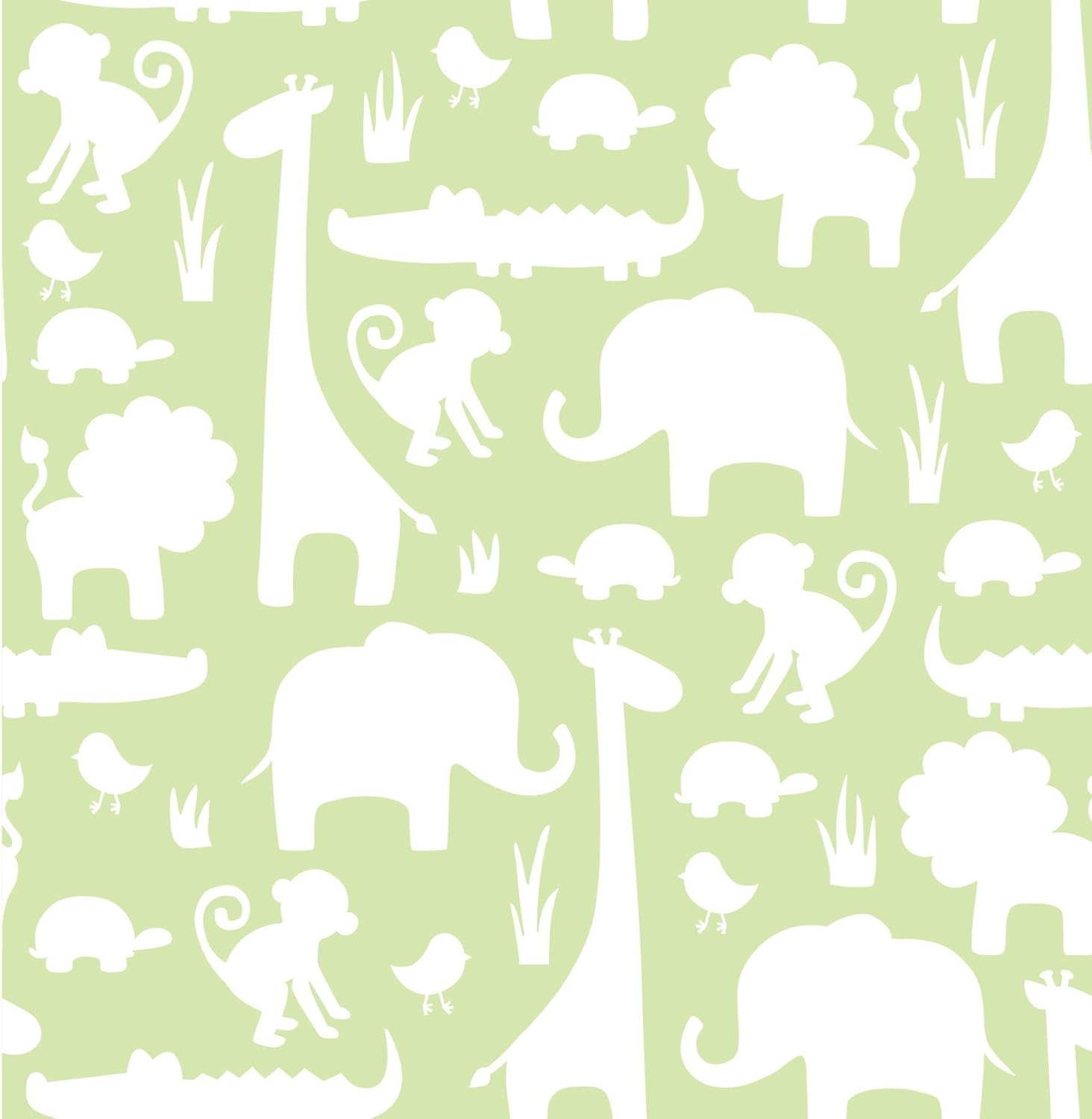 Wallpops NU1392 Green its a Jungle in Here Peel and Stick Wallpaper