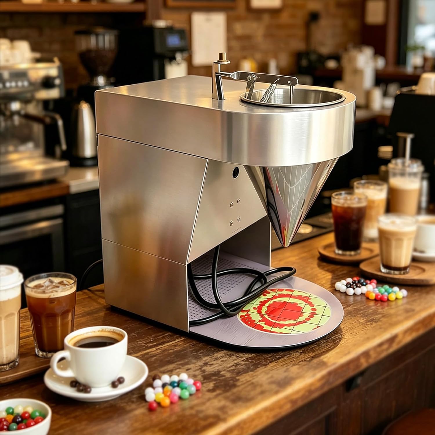 Upgraded Popping Boba Making Machine,Manual Tapioca Pearl Maker Machine with Precise Size Control from 8mm to 10mm, No Mess, Easy Operations for Home Kitchen & Small Cafe
