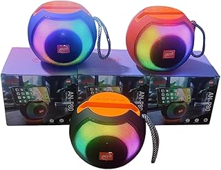 مكبر صوت بلوتوث يدعم الفلاش يدعم بطاقة الذاكرة يدعم تشغيل AUX ممتاز مع متغير الإضاءة وموصل ميكروفون كاريوكي BDT AN-P80 (أحمر)