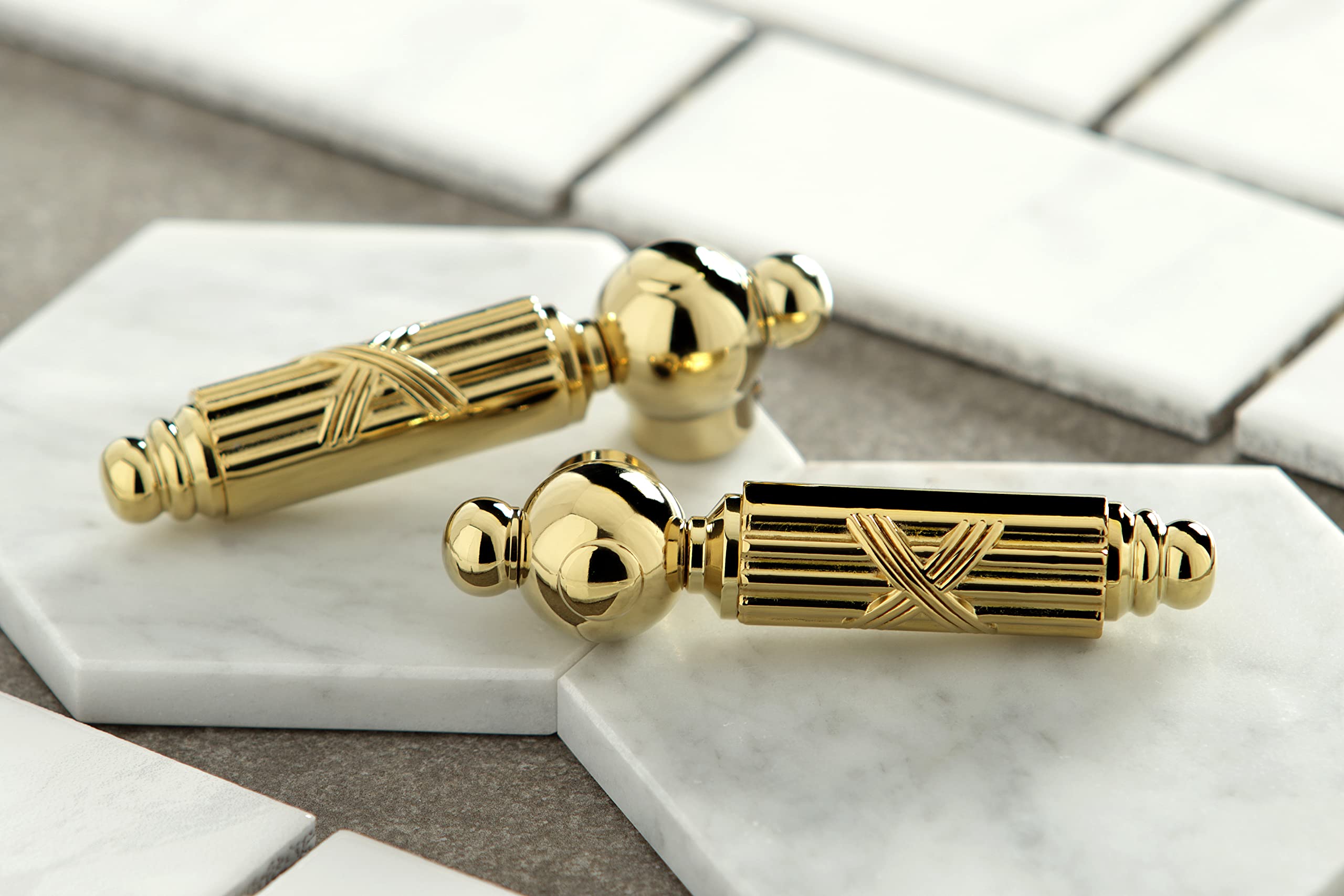 Kingston Brass Gourmetier KS7192GL - Rubinetto georgiano per filtraggio dell'acqua, con manico singolo, in ottone lucido
