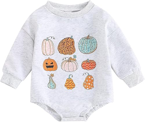 FYBITBO Ropa de Halloween para bebé niña y niño, sudadera de manga larga, traje de otoño e invierno