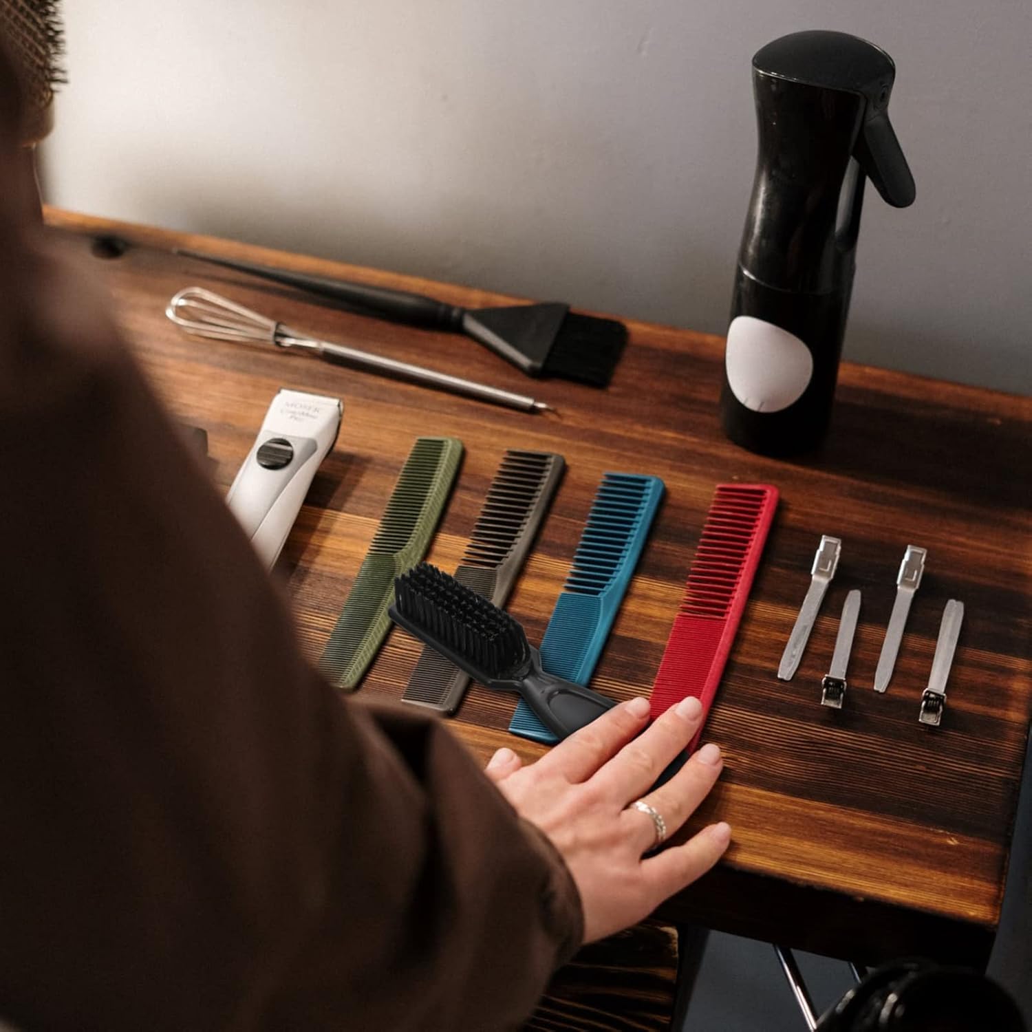 Set di 3 spazzole da taglio per capelli, spazzola per il collo, spazzole per la rimozione della polvere, spazzole per parrucchiere per la pulizia dei capelli e la rimozione della polvere nel