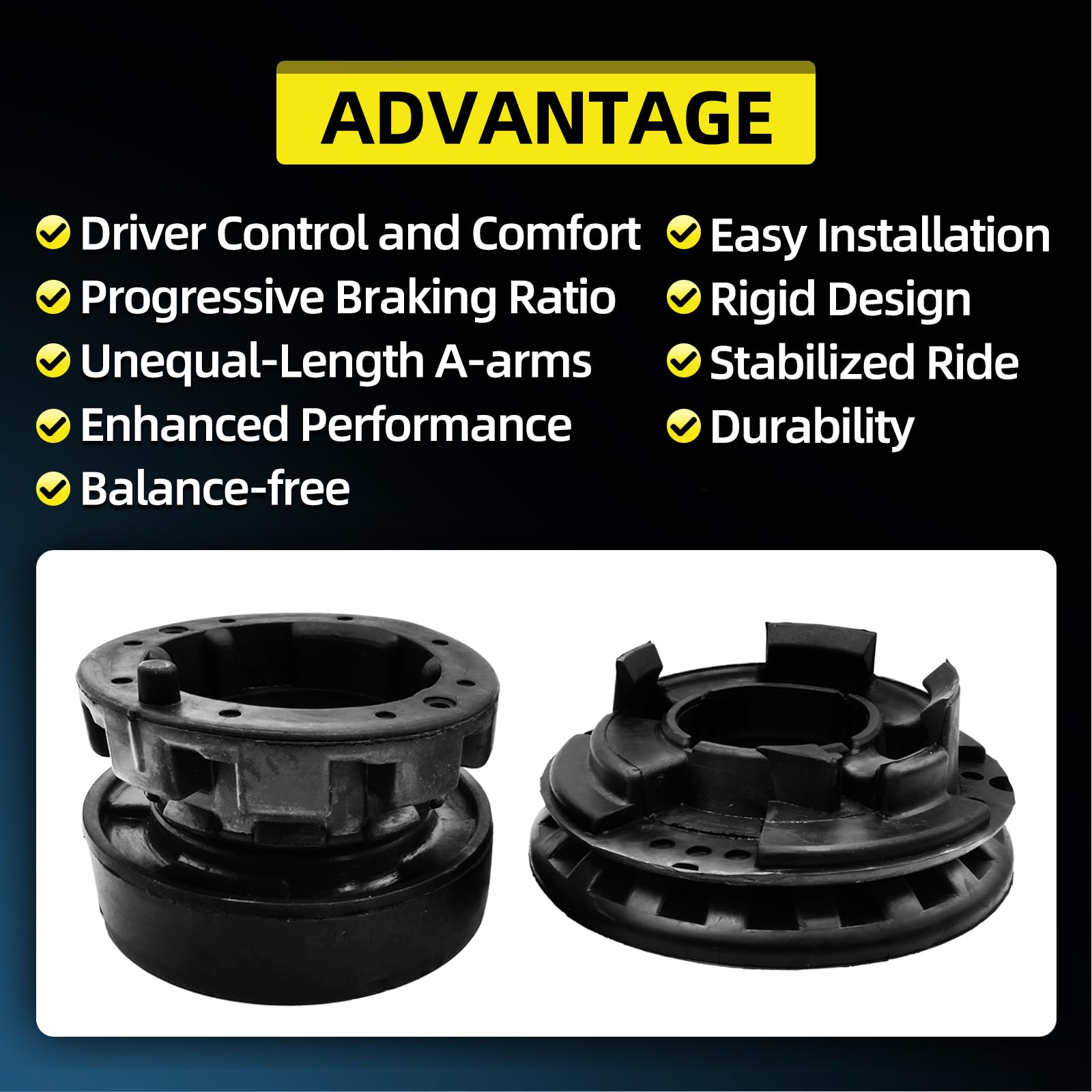 4x Rear Upper & Lower Rubber Spring Isolators | For Jeep Grand Cherokee 1999-2004 Indcontrol