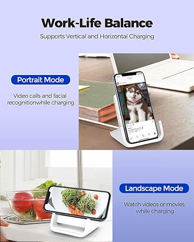 Miniatura 19 de YUWISS - Cargador inalámbrico de carga inalámbrica de 10/7.5/5 W, compatible con iPhone 14 13 12/12 /11Pro Max/XR/XS Max/XS/X/8/8Plus Galaxy Oro