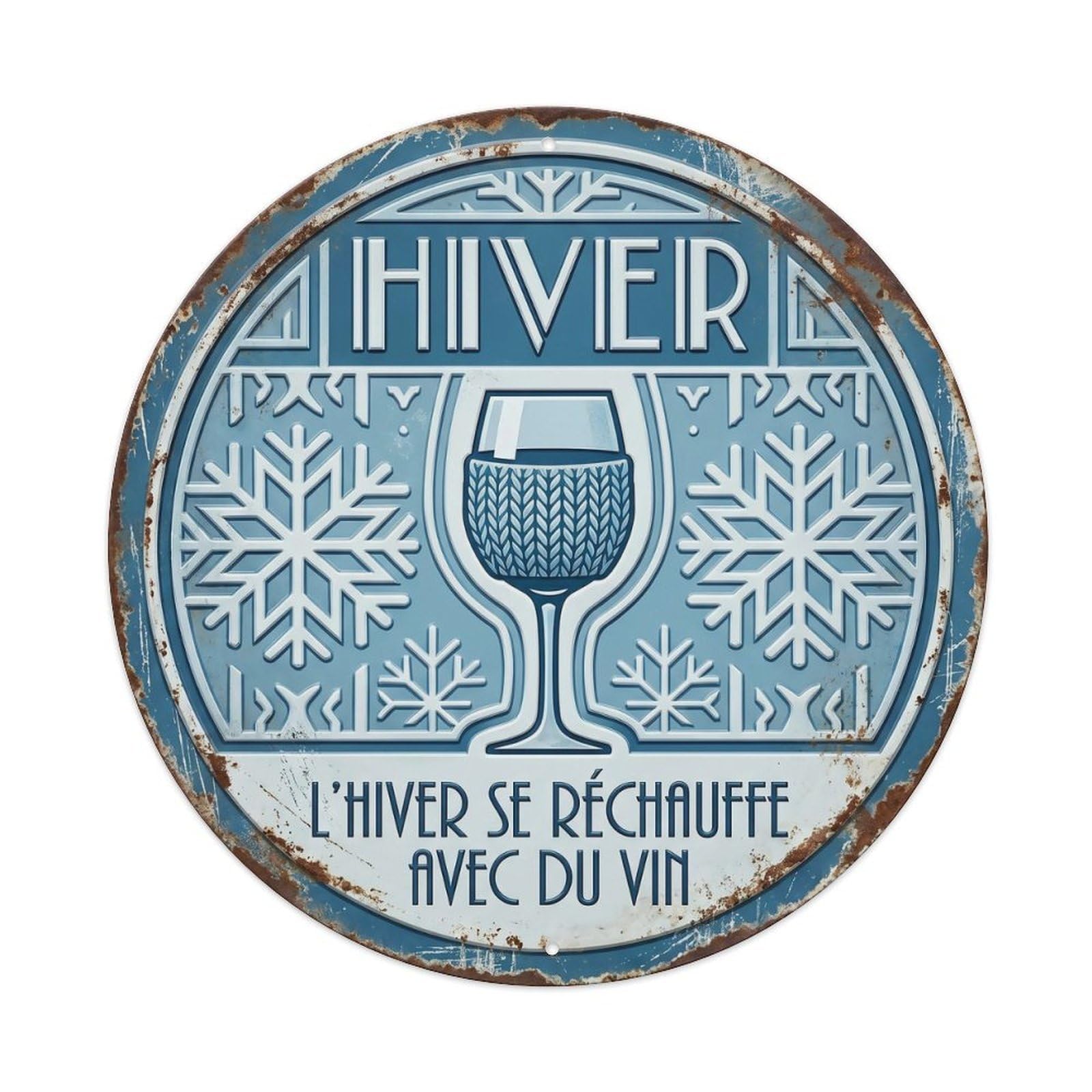 Winter Humorous Gathering Winter Metal Tin Sign