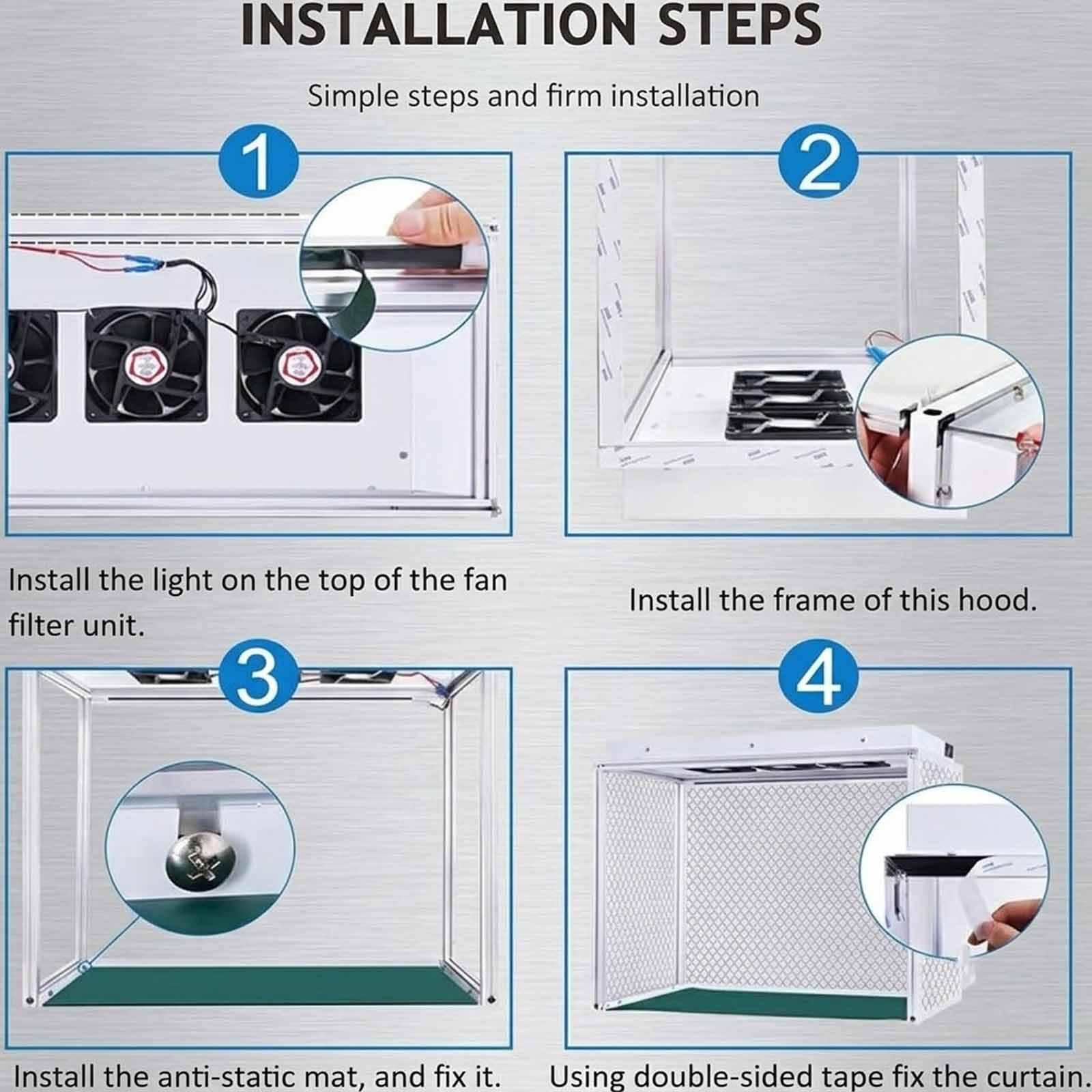Campana De Flujo Laminar Con Triple Ventilador, Campana De Flujo Laminar Vertical Con Filtro, Mesa De Trabajo Limpia Con Flujo De Aire Libre De Polvo, Área De Trabajo De 26x12x20 Pulgadas, Para