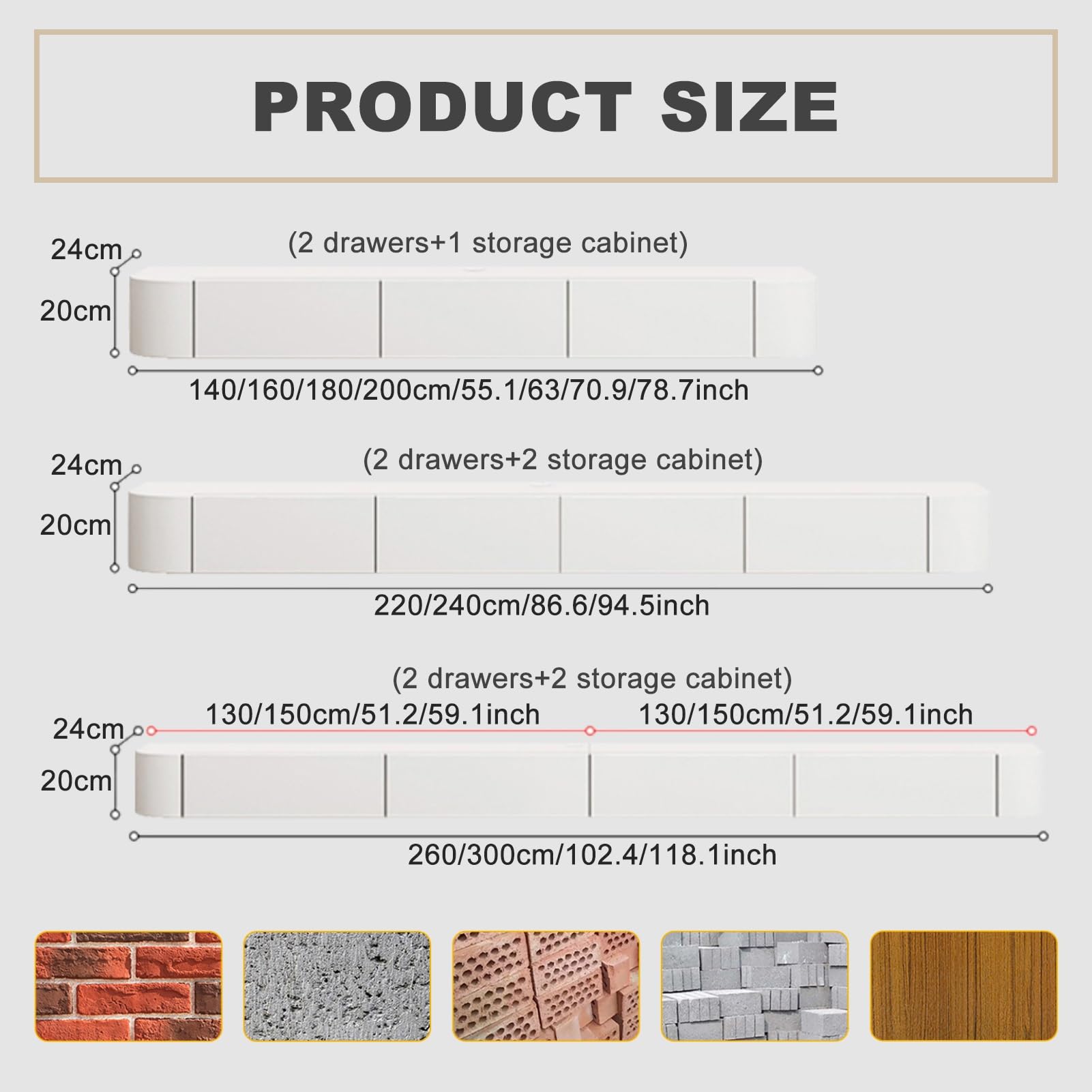 180cm Schwebender TV-Schrank, Wandmontiertes TV-Regal, Stehendes Oder Hängendes TV-Lowboard, Entertainment-Center-Medienkonsole Für Das Wohnzimmer