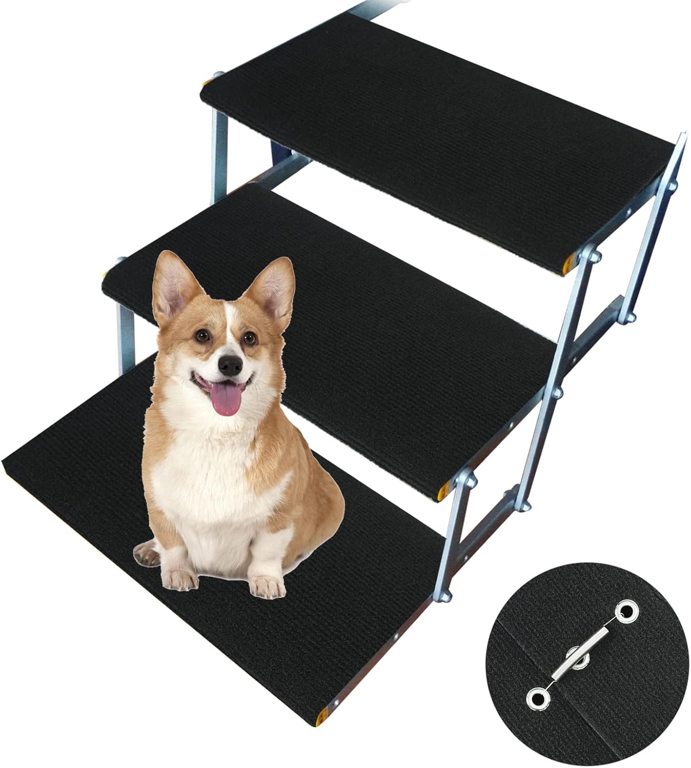 BLACKHORSERACING RV Steps Covers Rugs 3 Pack, 18" Inch