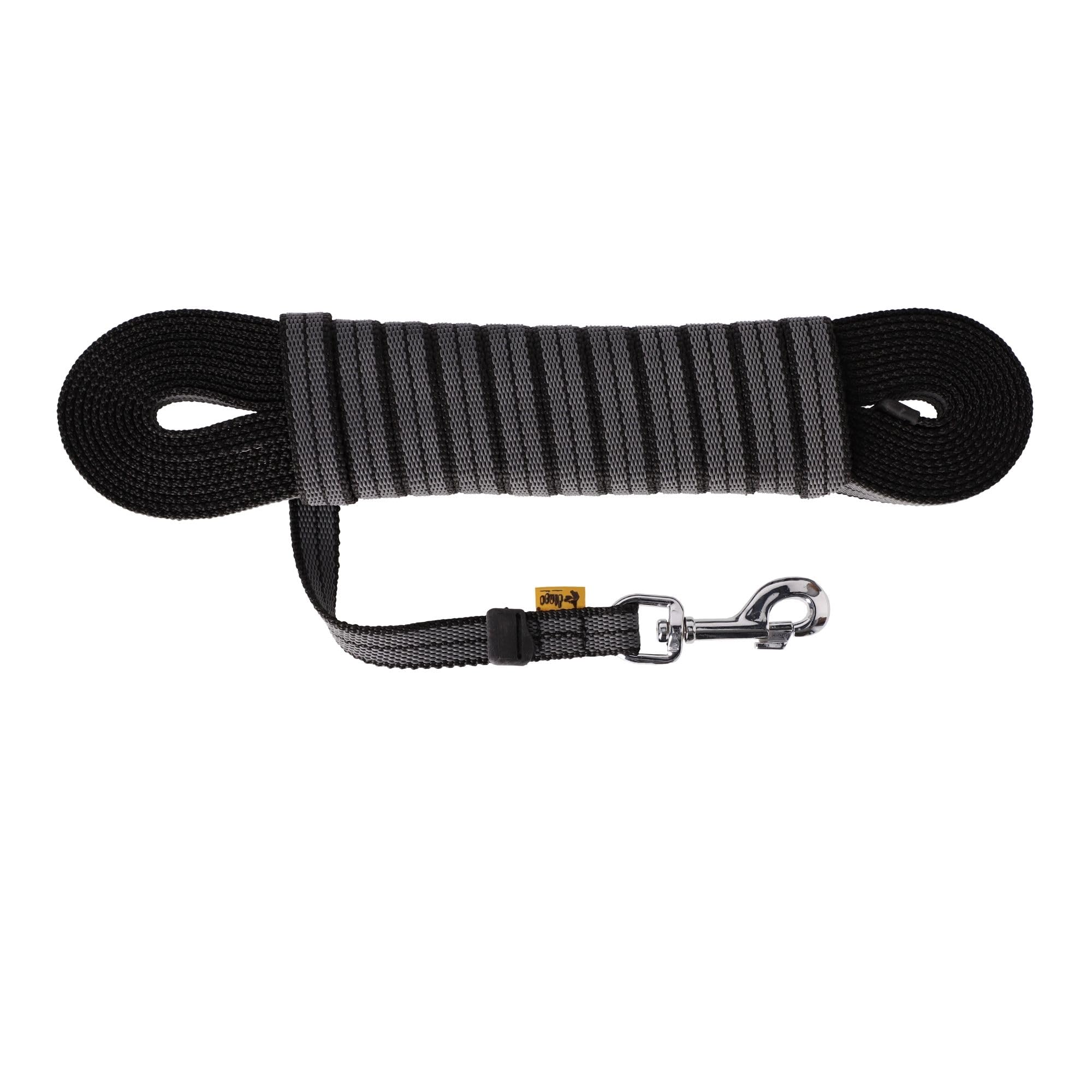 Dingo Rubberized Non-slip Leash for Dog Handmade 10 m No Handle Black 12784, 10 m x 2 cm