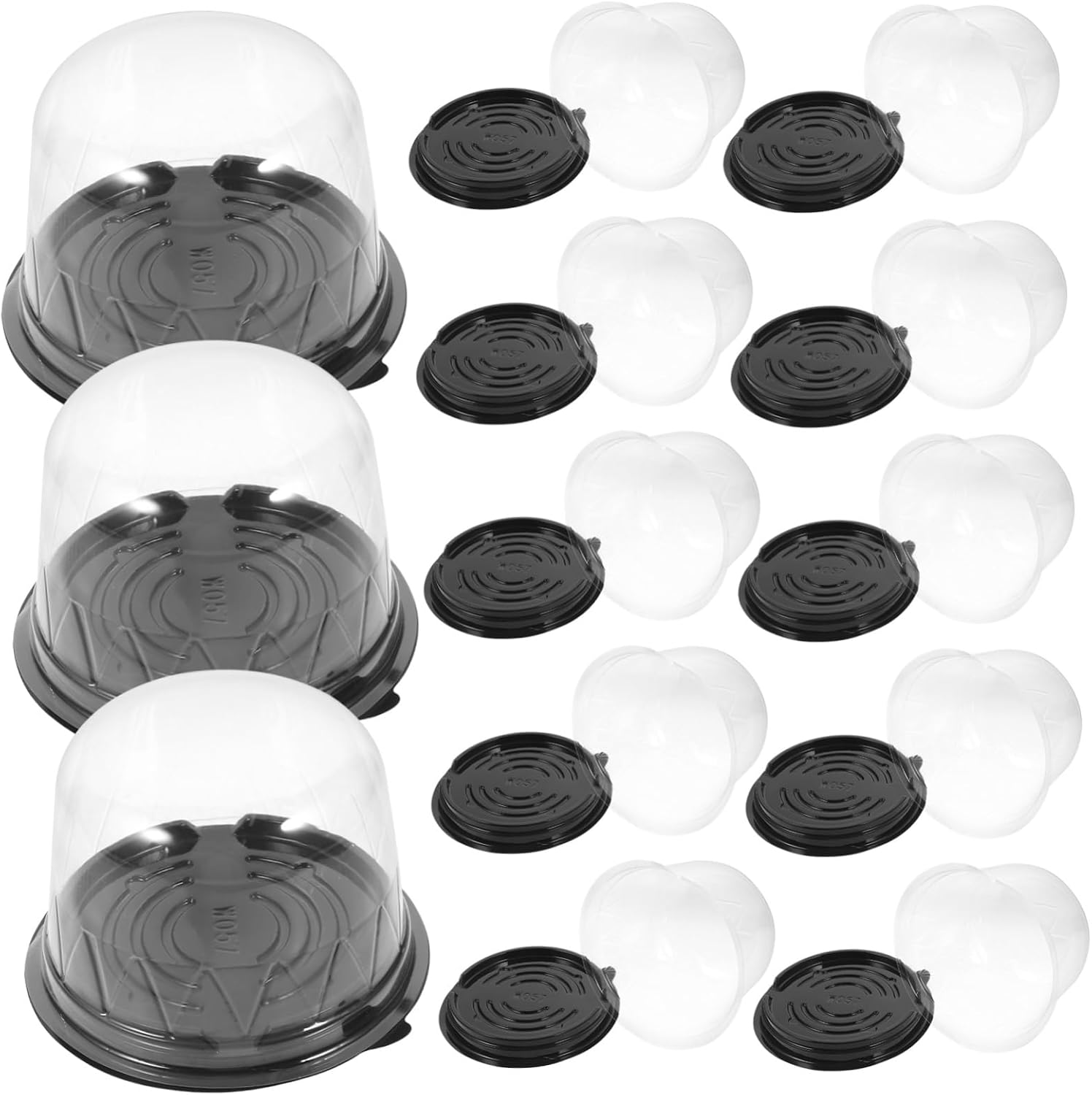 SECFOU 50pcs Clear Cake Carrier Box Transparent Dessert Keeper for Cake Slices Pastries for Birthdays Weddings and Parties