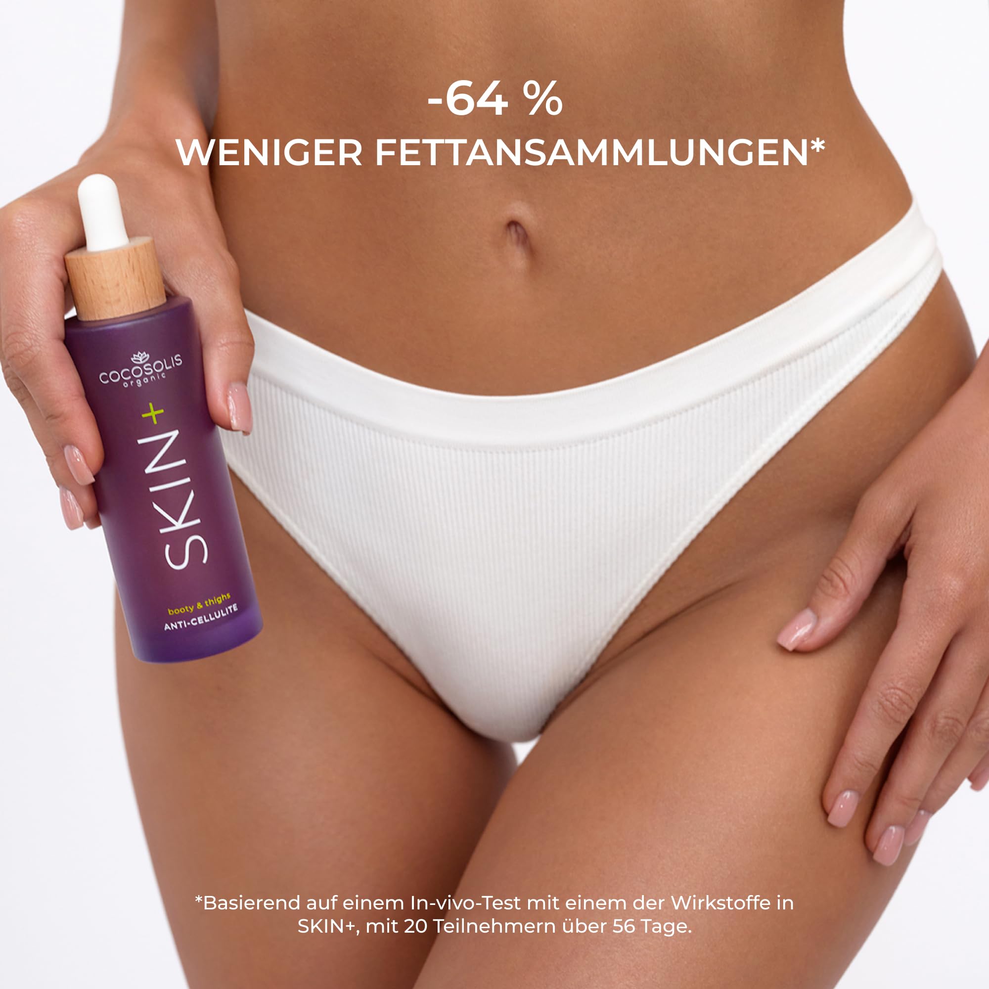 COCOSOLIS SKIN+ Anti-Cellulite Serum-Konzentrat für sichtbare Hautstraffung, Reduktion der Orangenhaut und Glättung.der Haut am Bauch und an den Beinen
