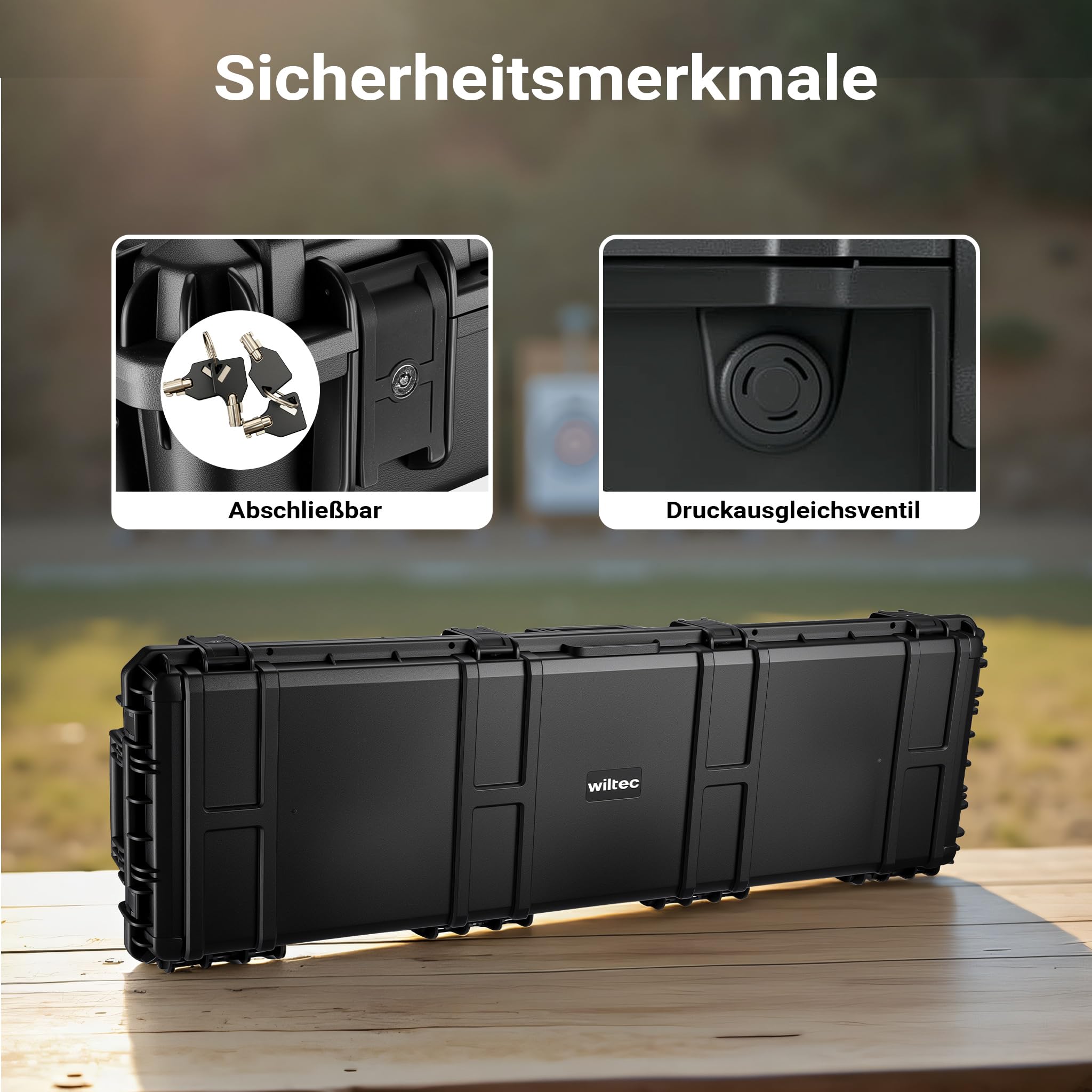 Wiltec Waffenkoffer für Langwaffen